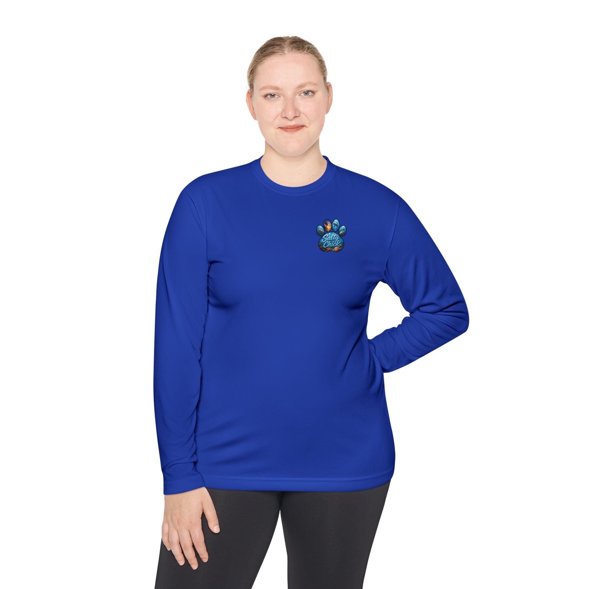 Unisex Moisture Wicking Long Sleeve- Paw me to the Ocean