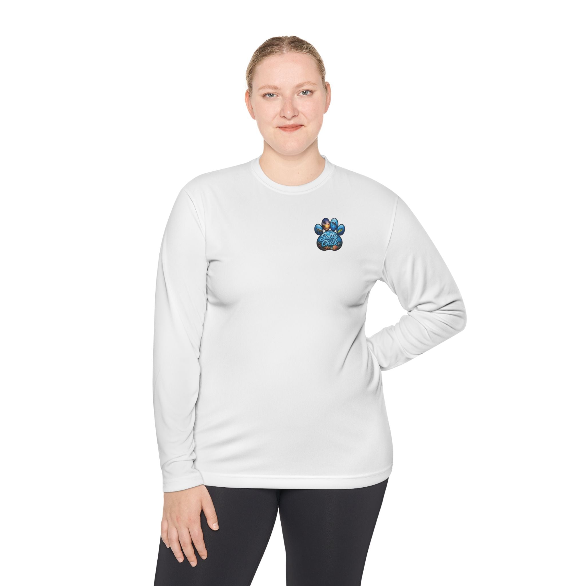 Unisex Moisture Wicking Long Sleeve- Paw me to the Ocean