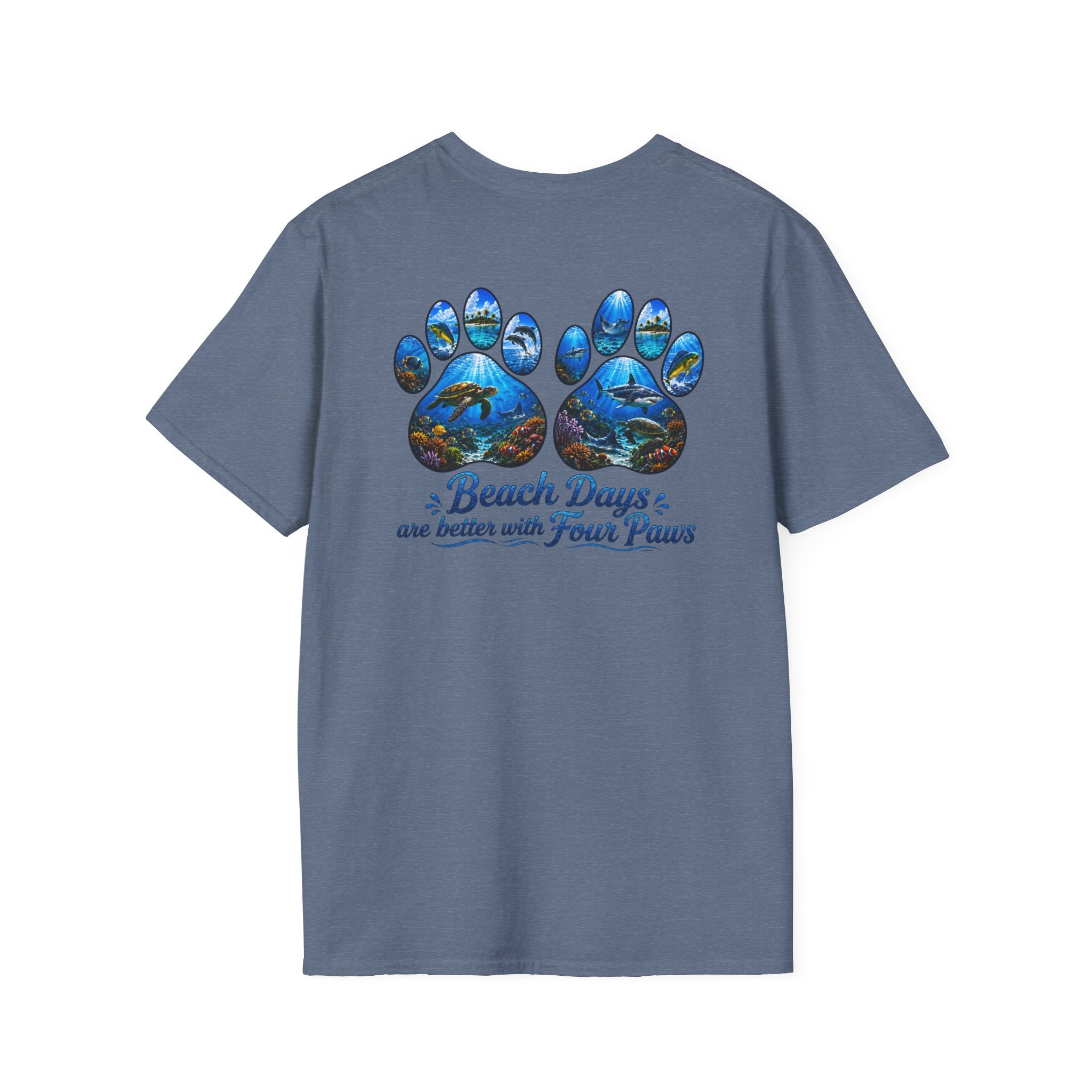 Cotton Tee- Beach days are better with four paws