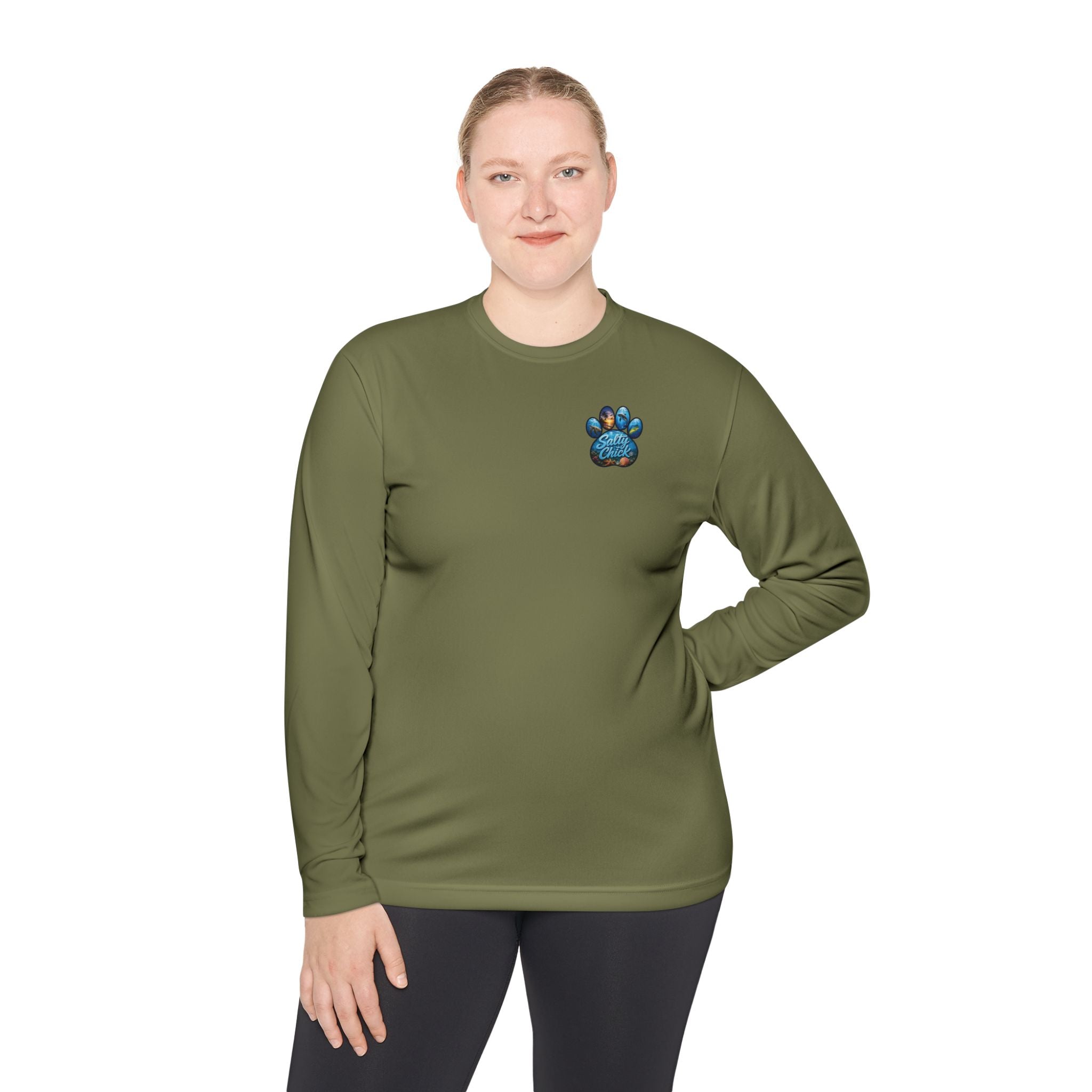 Unisex Moisture Wicking Long Sleeve- Paw me to the Ocean