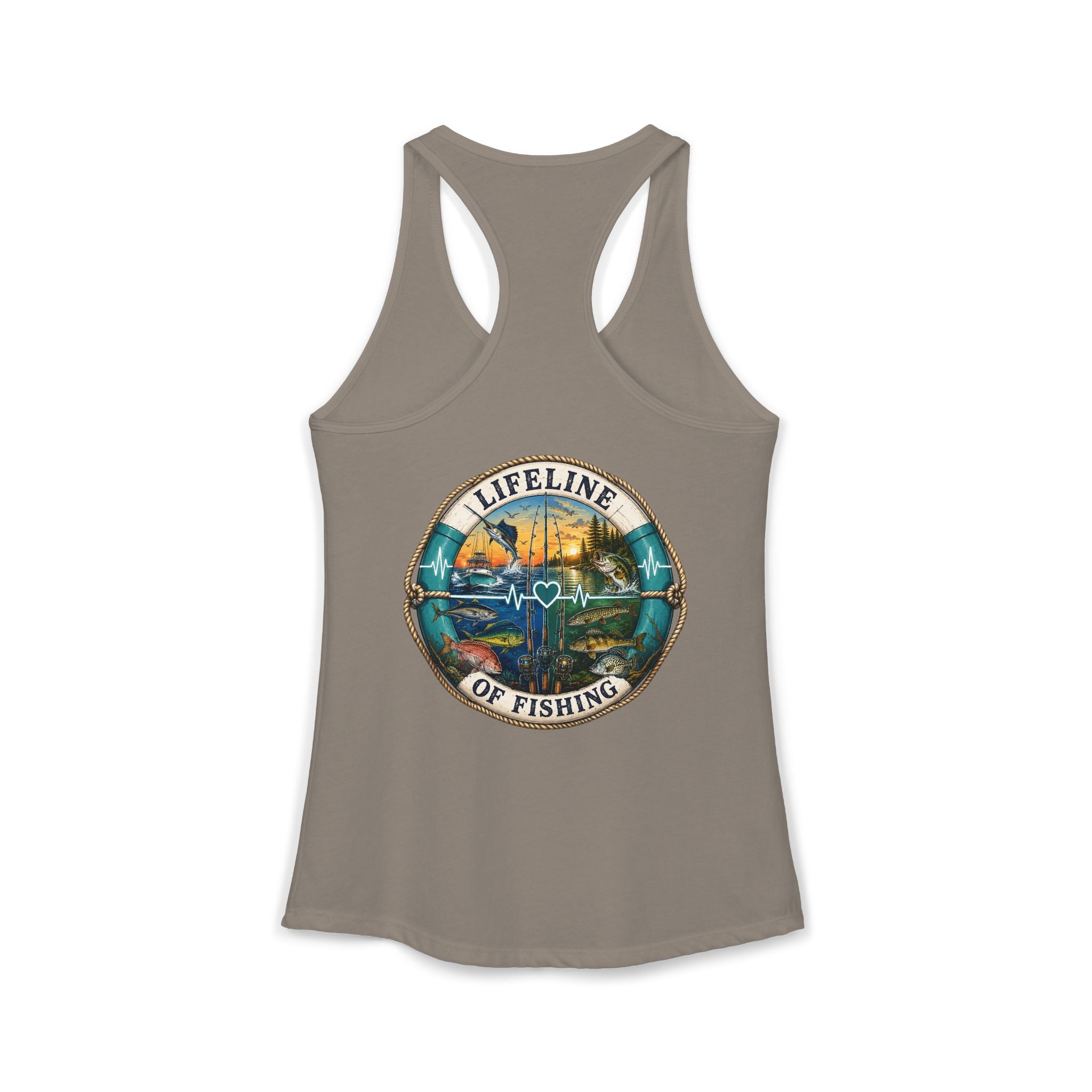 Performance Racerback Tank-Lifeline of fishing