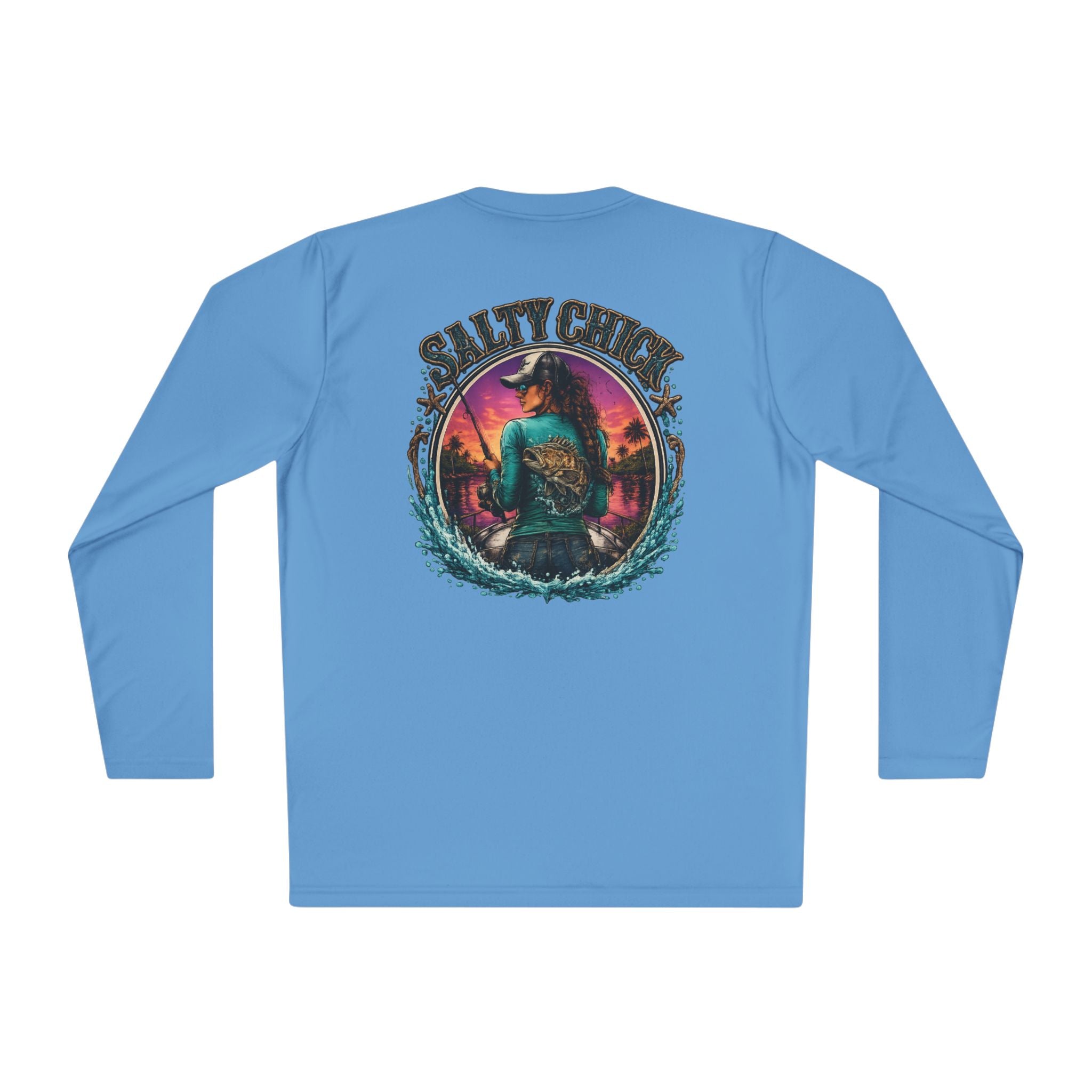 Unisex Moisture Wicking Long Sleeve Tee —Fishing