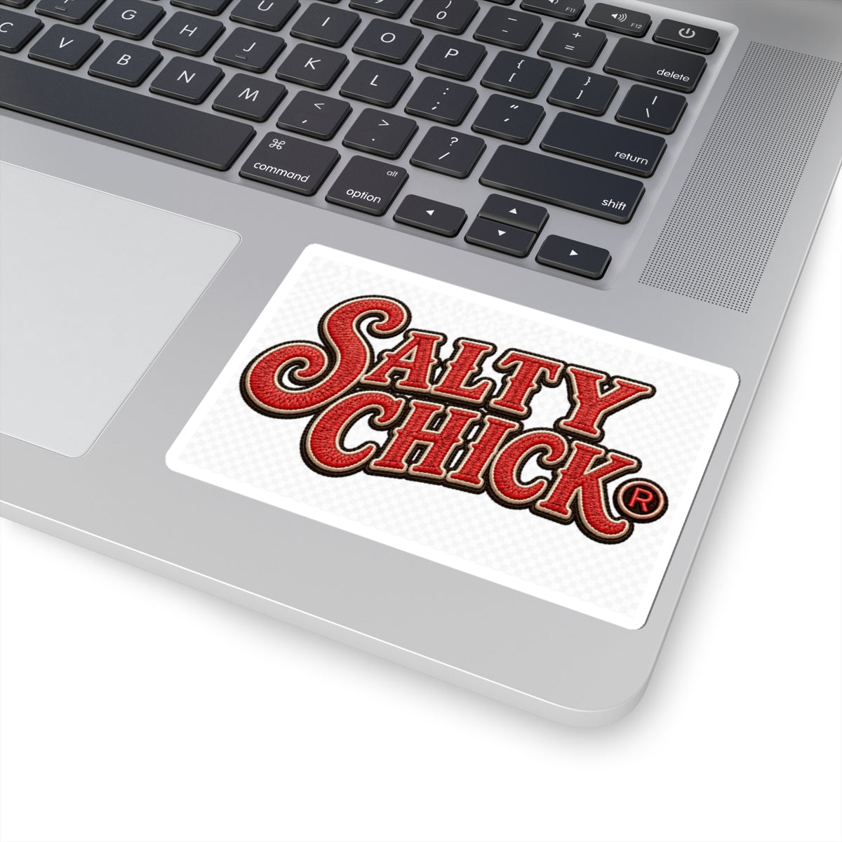 Cut Stick Sticker- Red Salty Chick lettering