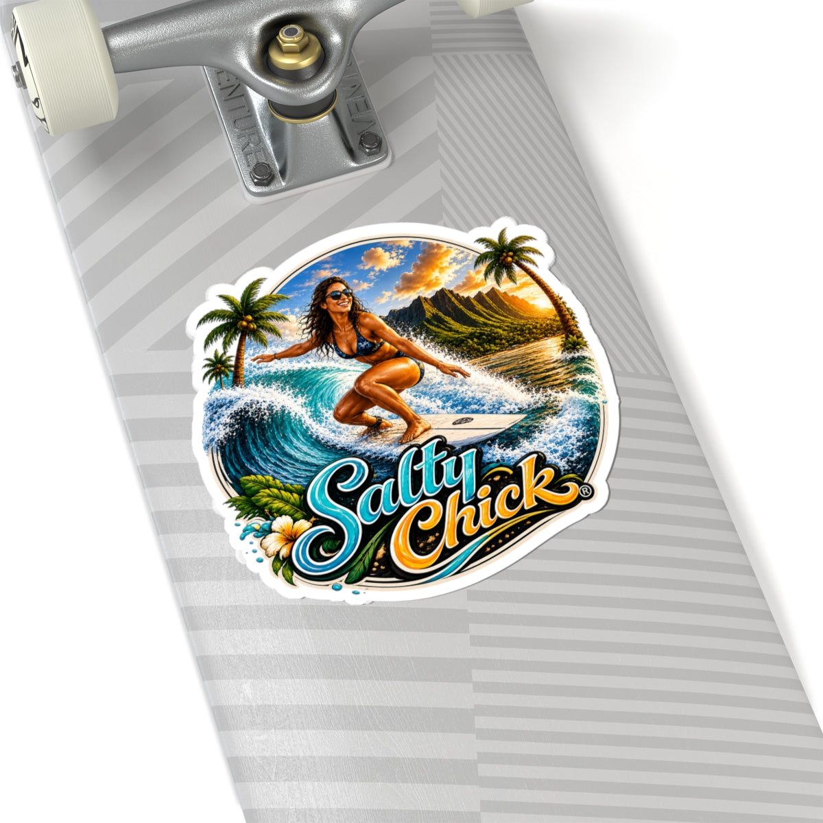 Cut Stick Sticker- Surfing