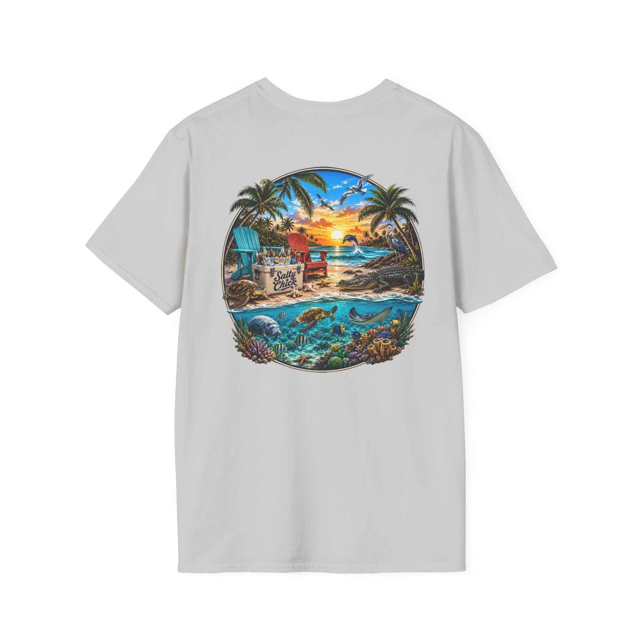 Cotton Tee- Beach scene