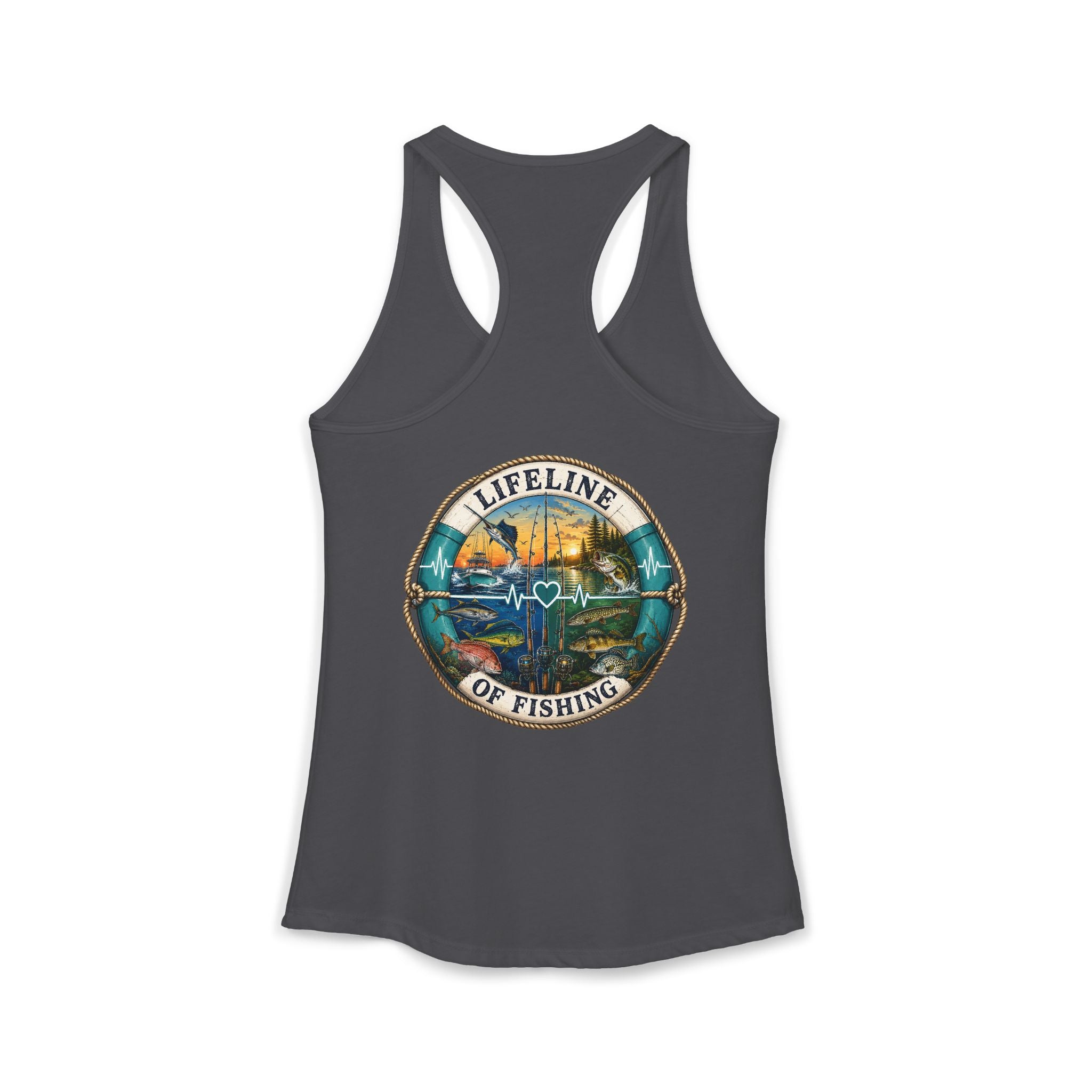 Performance Racerback Tank-Lifeline of fishing