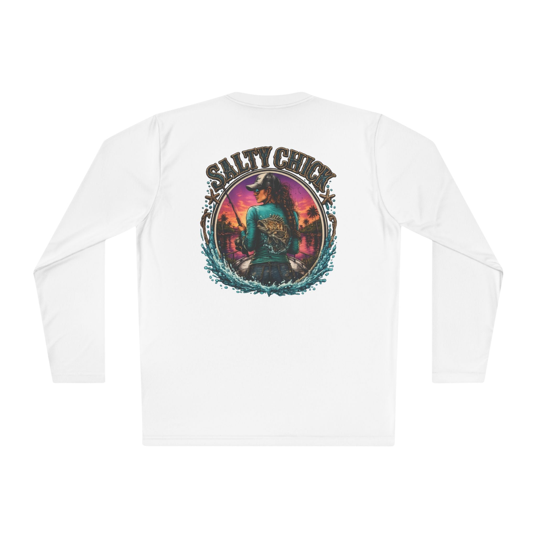 Unisex Moisture Wicking Long Sleeve Tee —Fishing