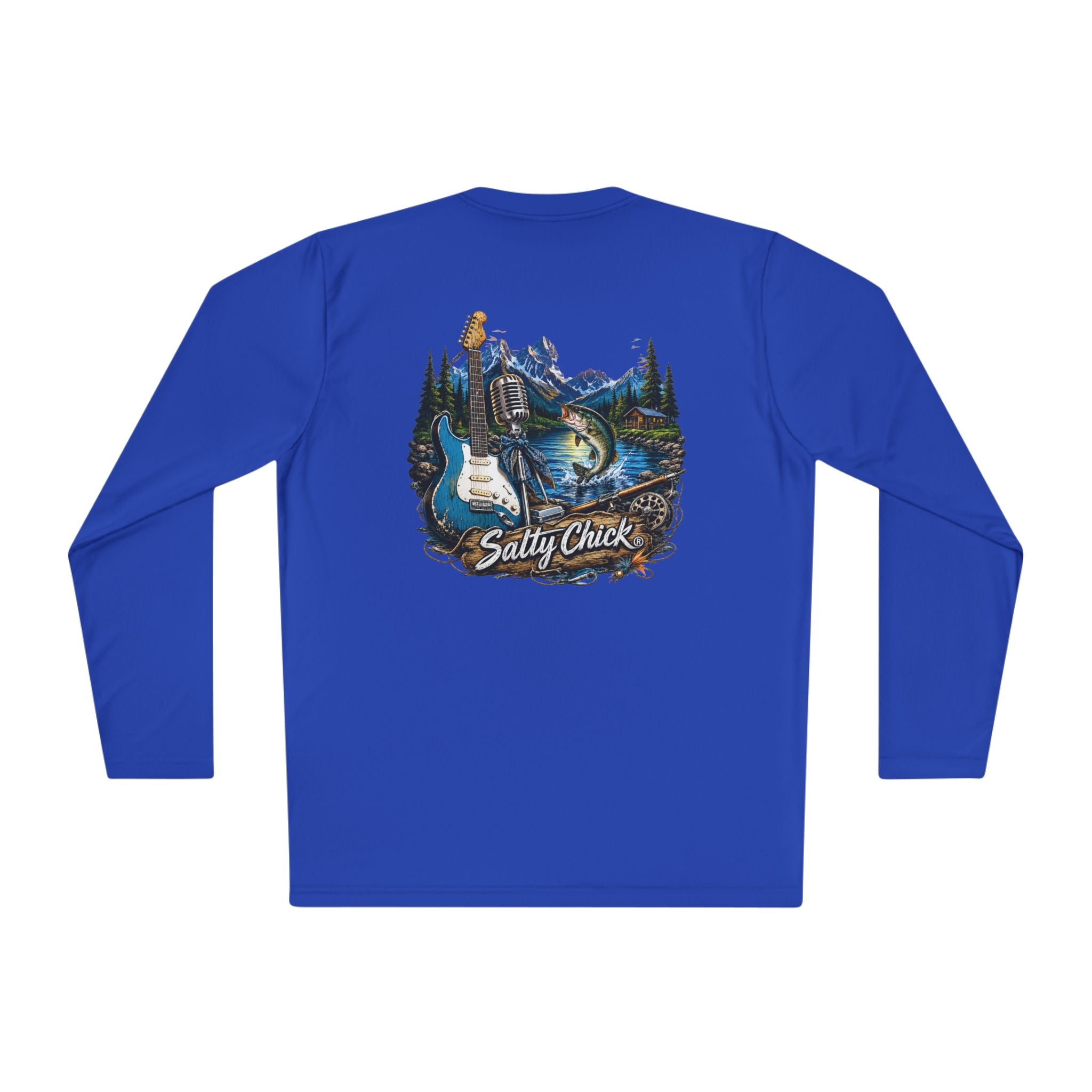 Unisex Moisture Wicking Long Sleeve- Guitar, mic, fishing
