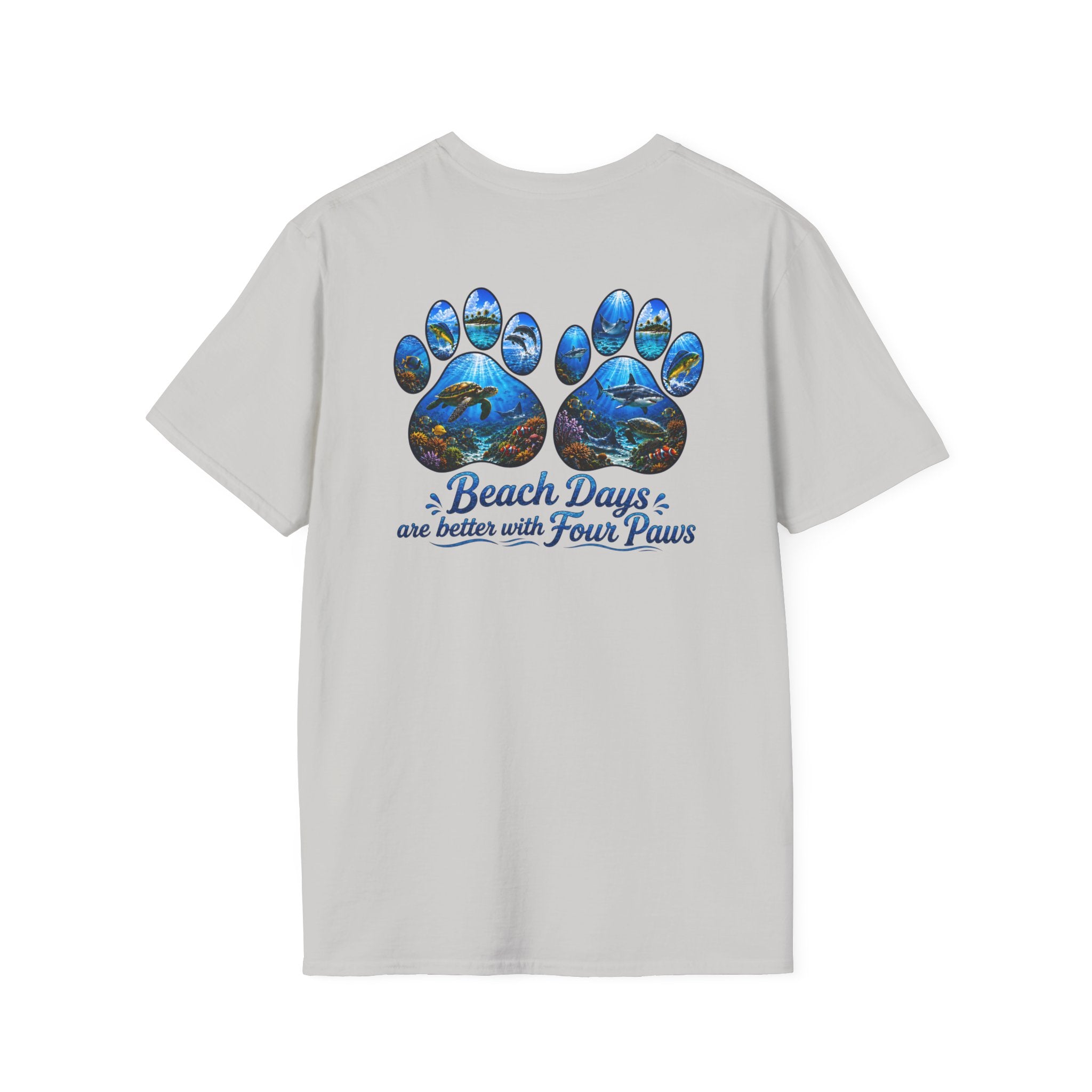 Cotton Tee- Beach days are better with four paws
