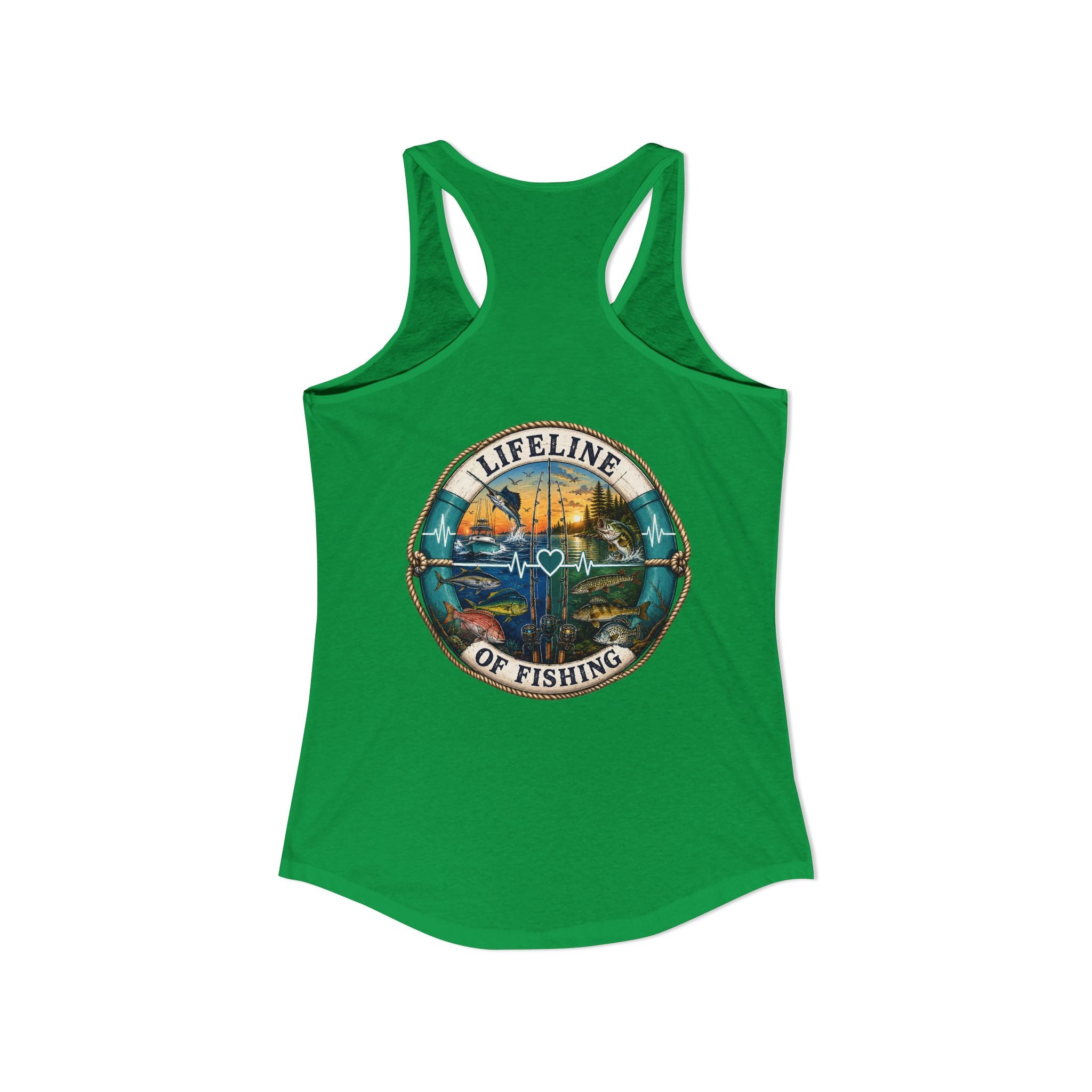 Performance Racerback Tank-Lifeline of fishing