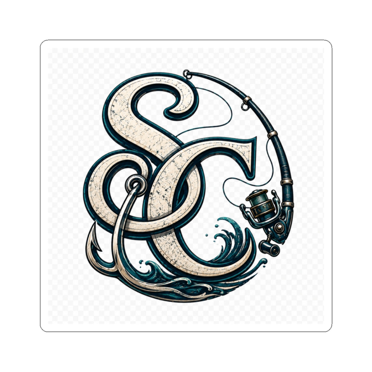 SC fishing sticker