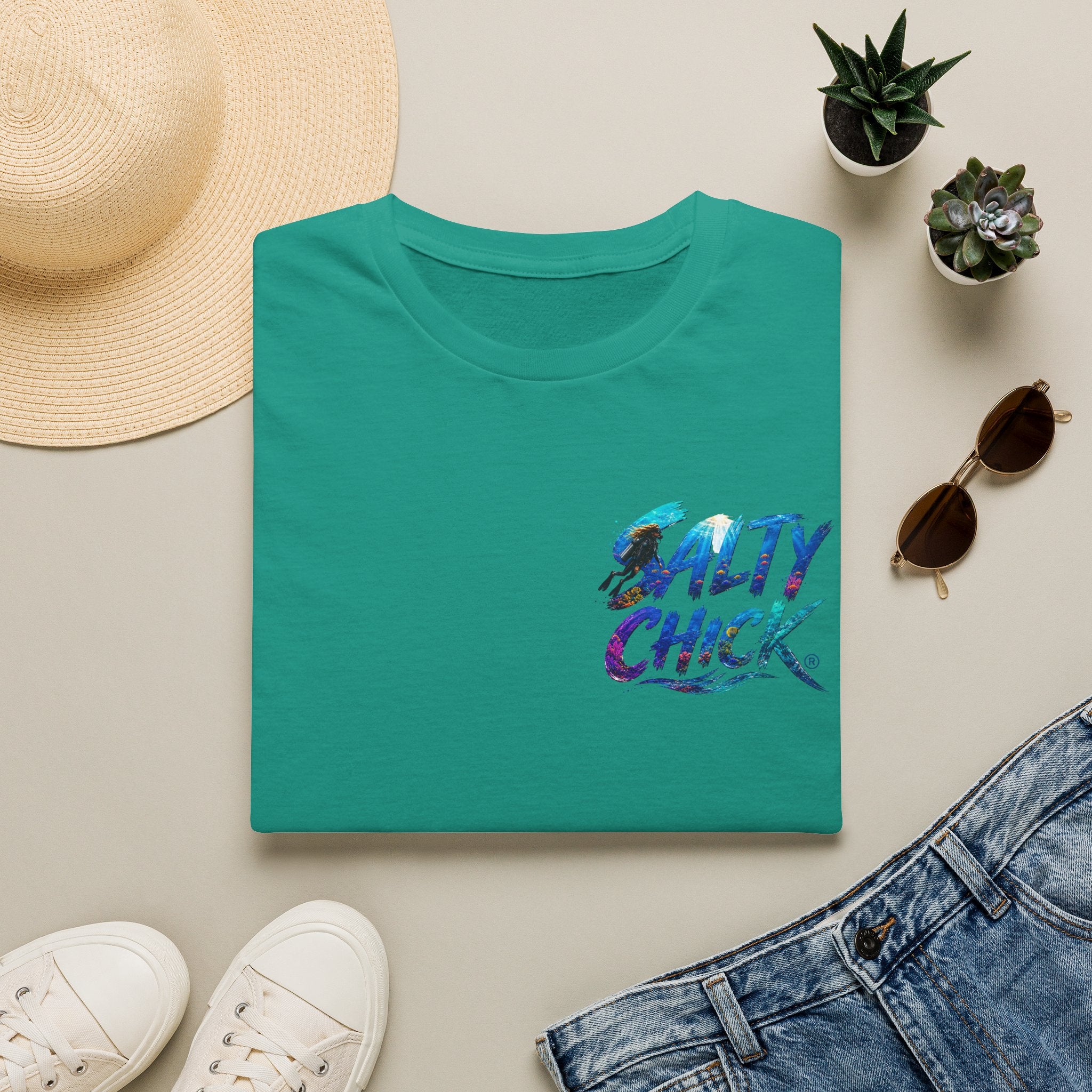 Cotton Tee- Diver lettering