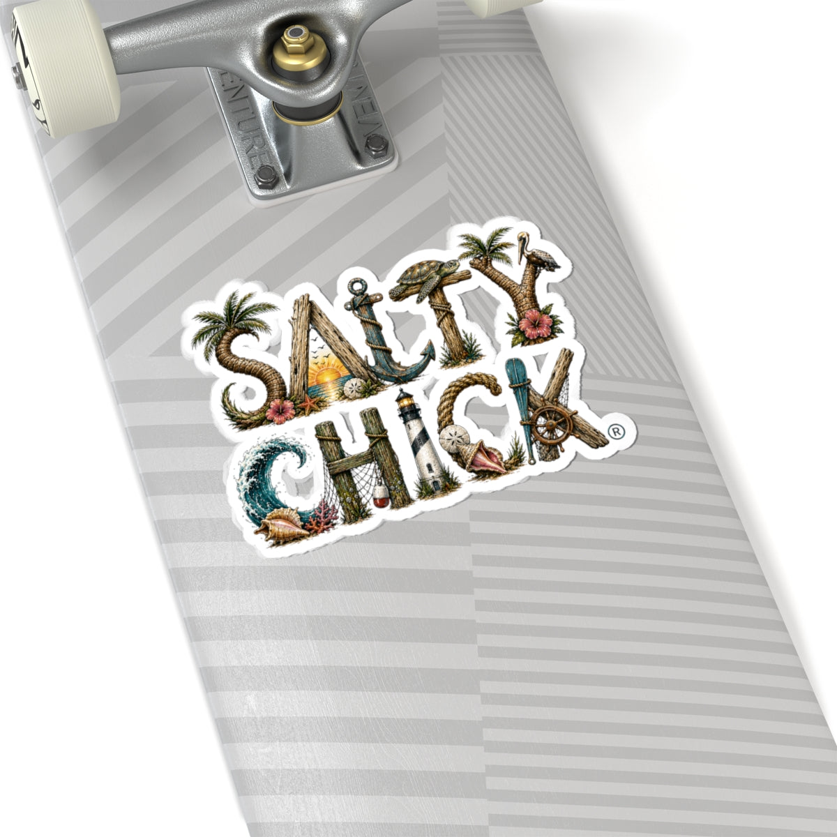 Cut Stick Sticker- unique Salty Chick lettering