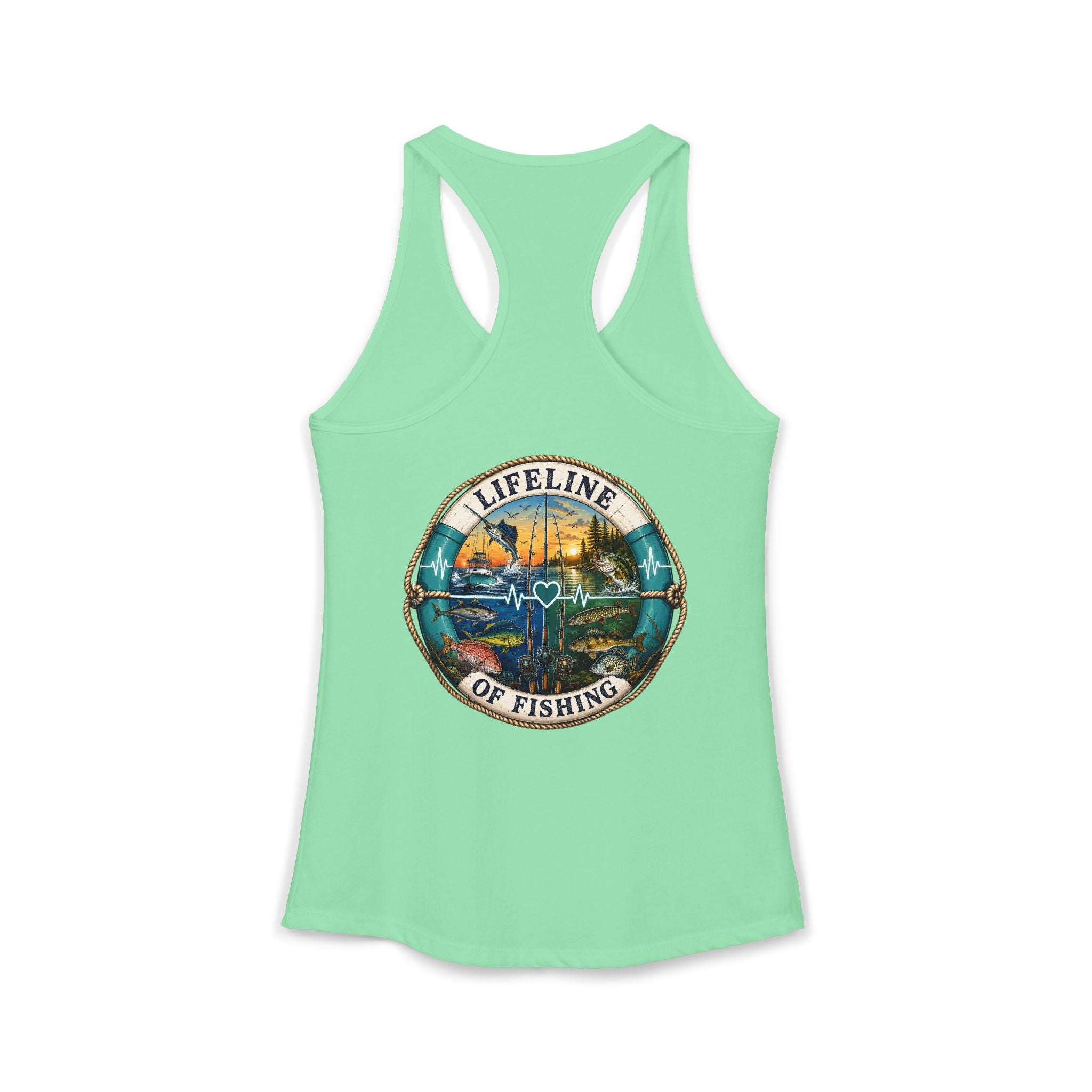 Performance Racerback Tank-Lifeline of fishing