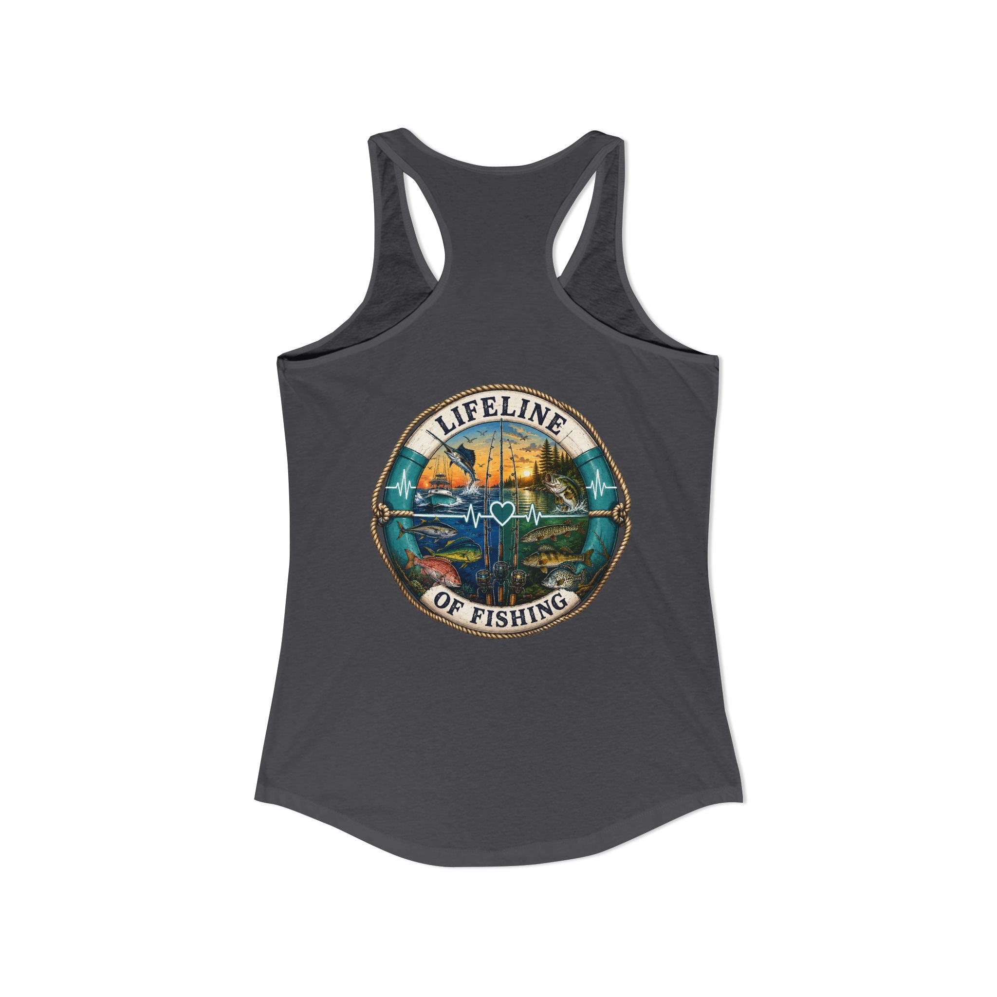 Performance Racerback Tank-Lifeline of fishing