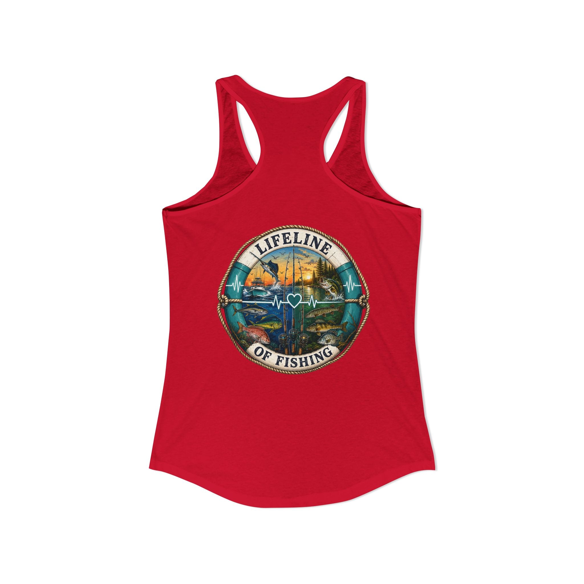 Performance Racerback Tank-Lifeline of fishing
