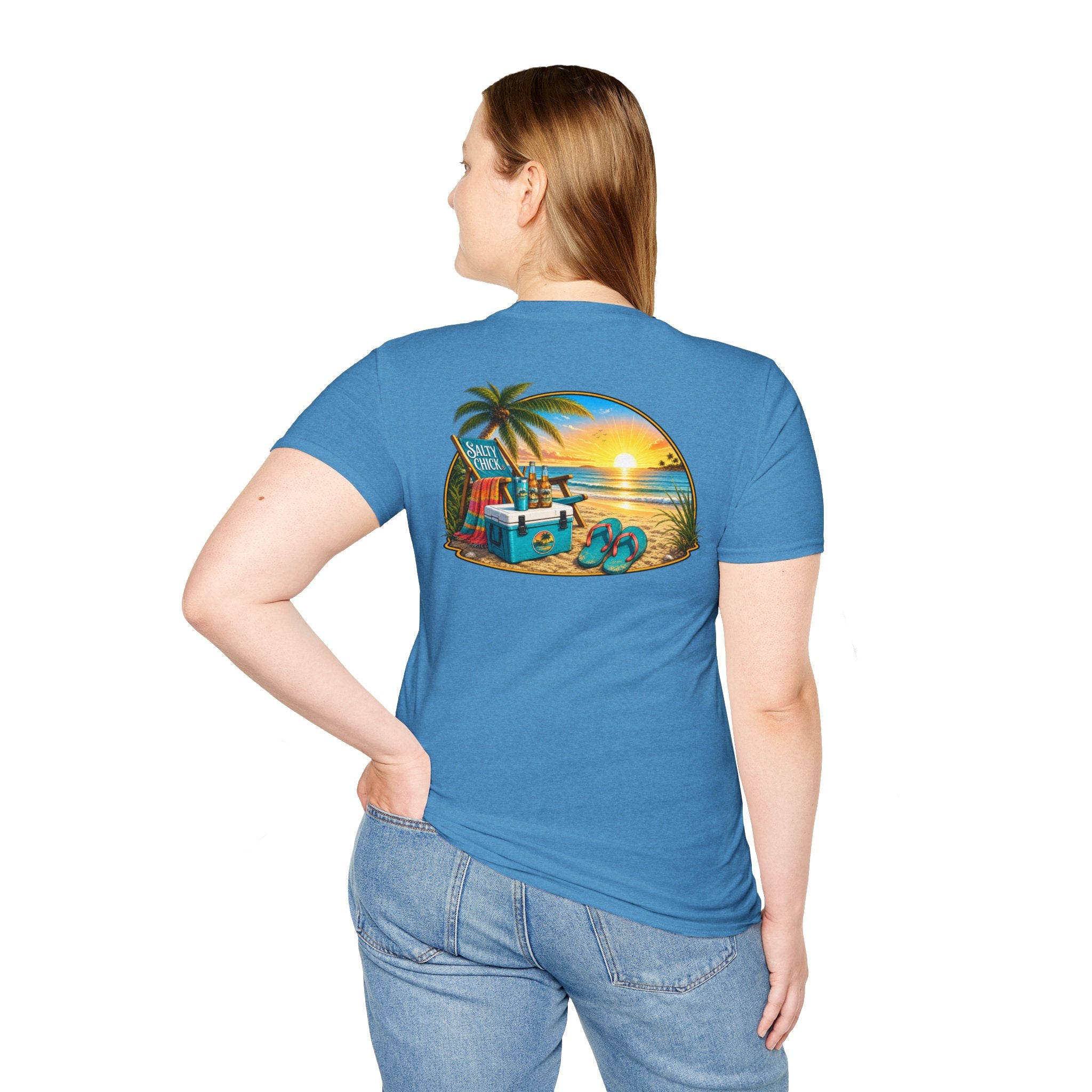 Cotton Tee- Beach Chair on Ocean