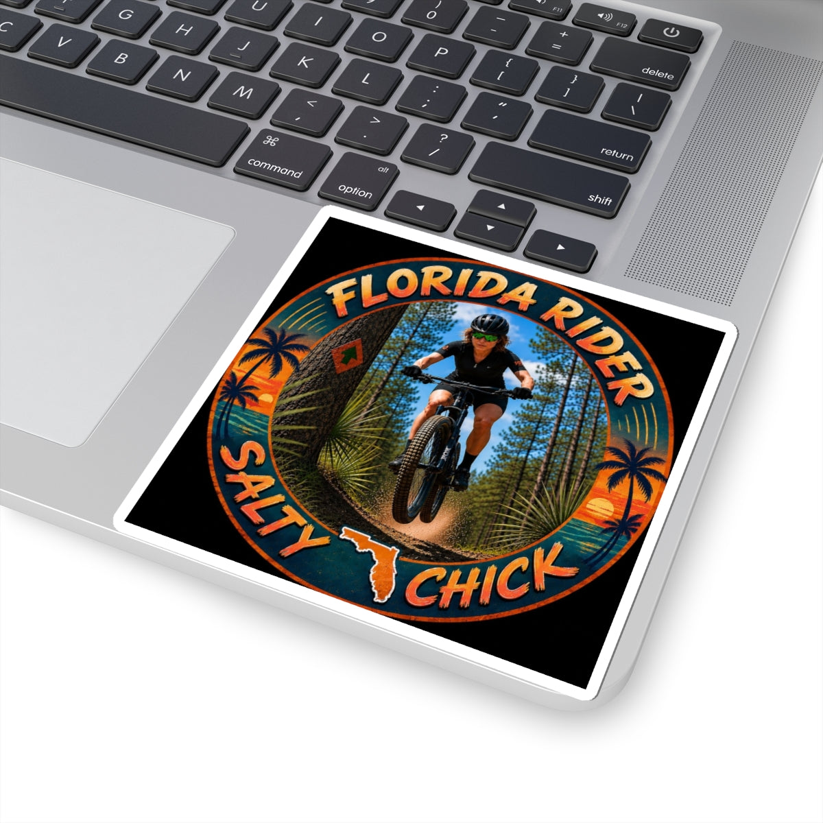 Cut Stick Sticker- Mountain biker