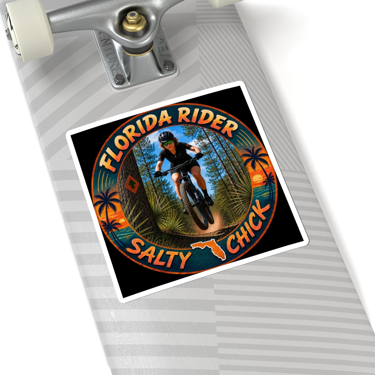 Cut Stick Sticker- Mountain biker