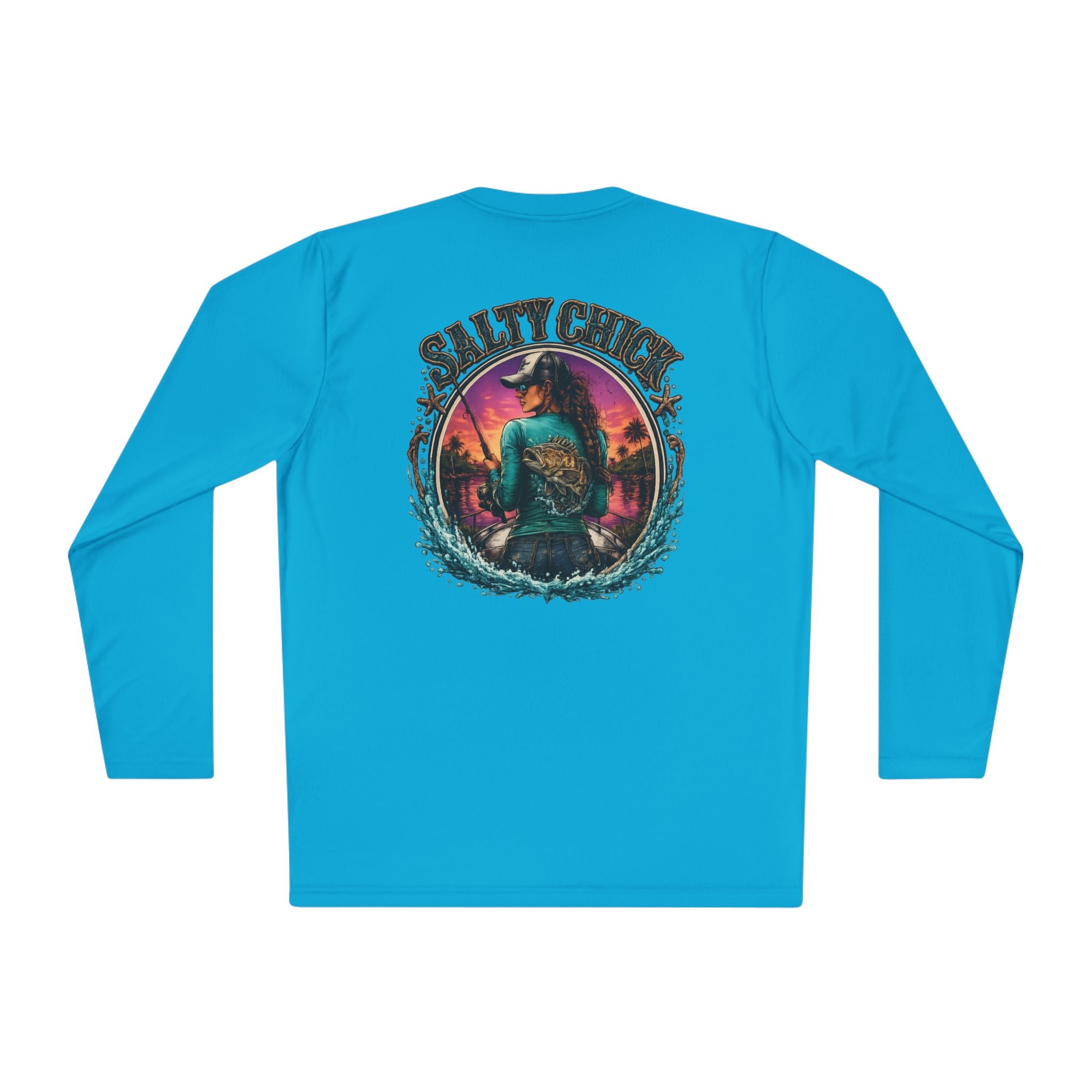 Unisex Moisture Wicking Long Sleeve Tee —Fishing