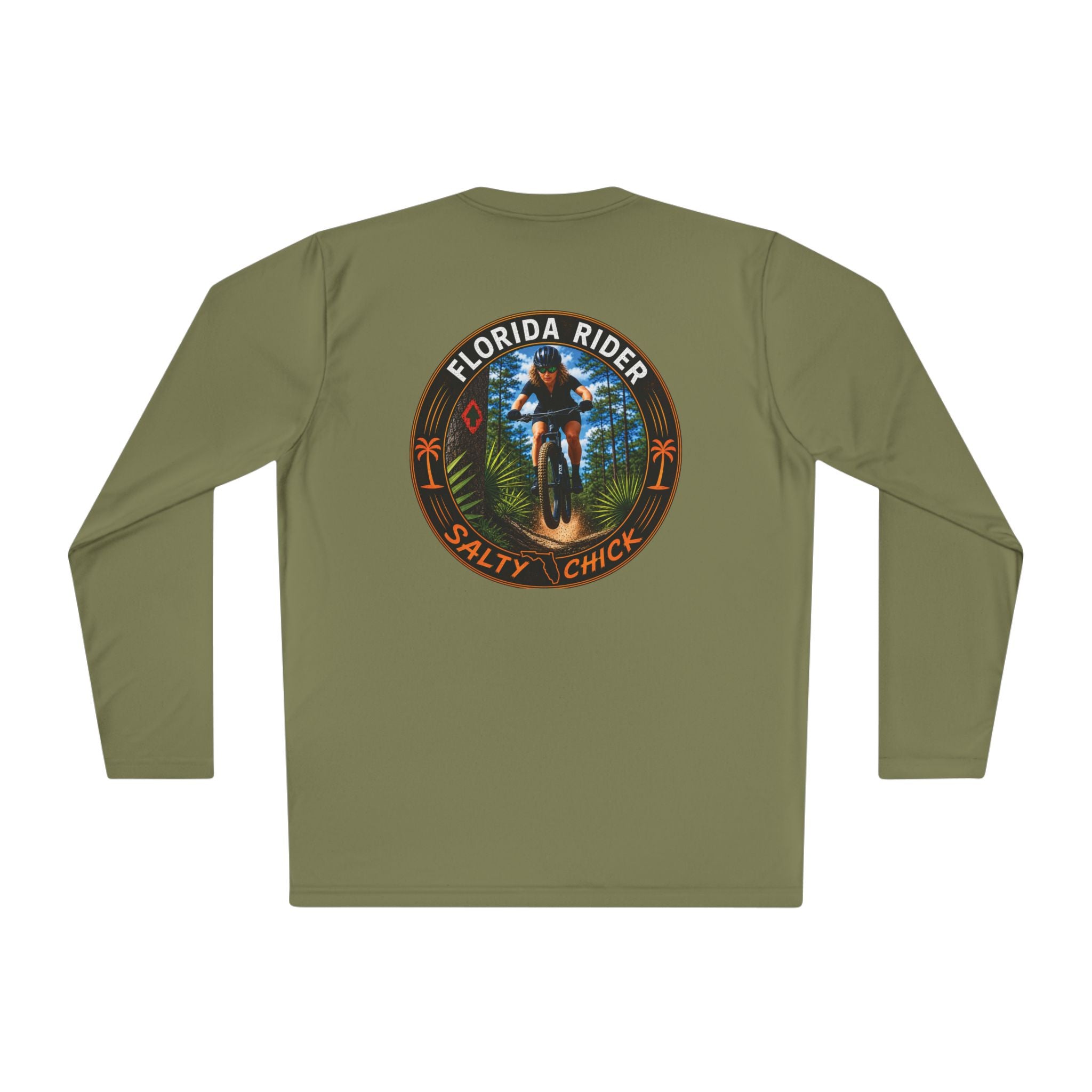 Unisex Moisture Wicking Long Sleeve- Mountain Biker