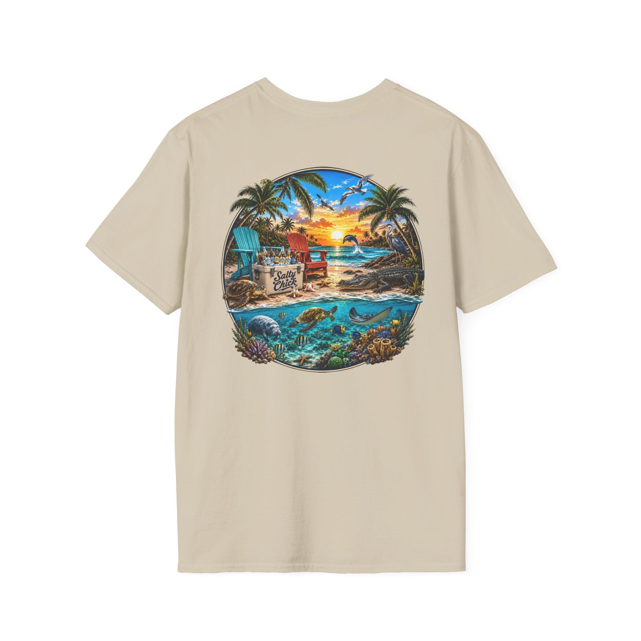 Cotton Tee- Beach scene