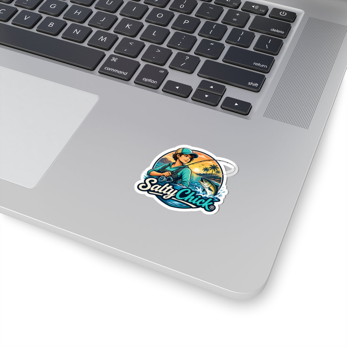 Mountain/beach fishing sticker