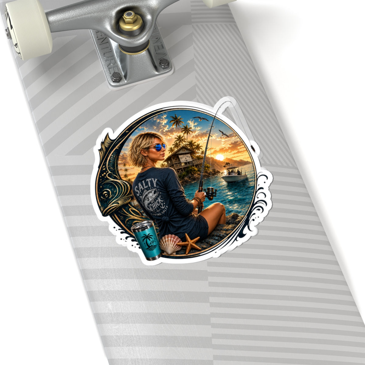Copy of Cut stick stickers- Fishing