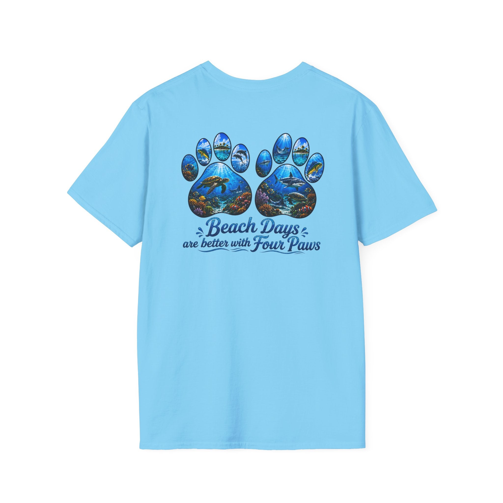 Cotton Tee- Beach days are better with four paws