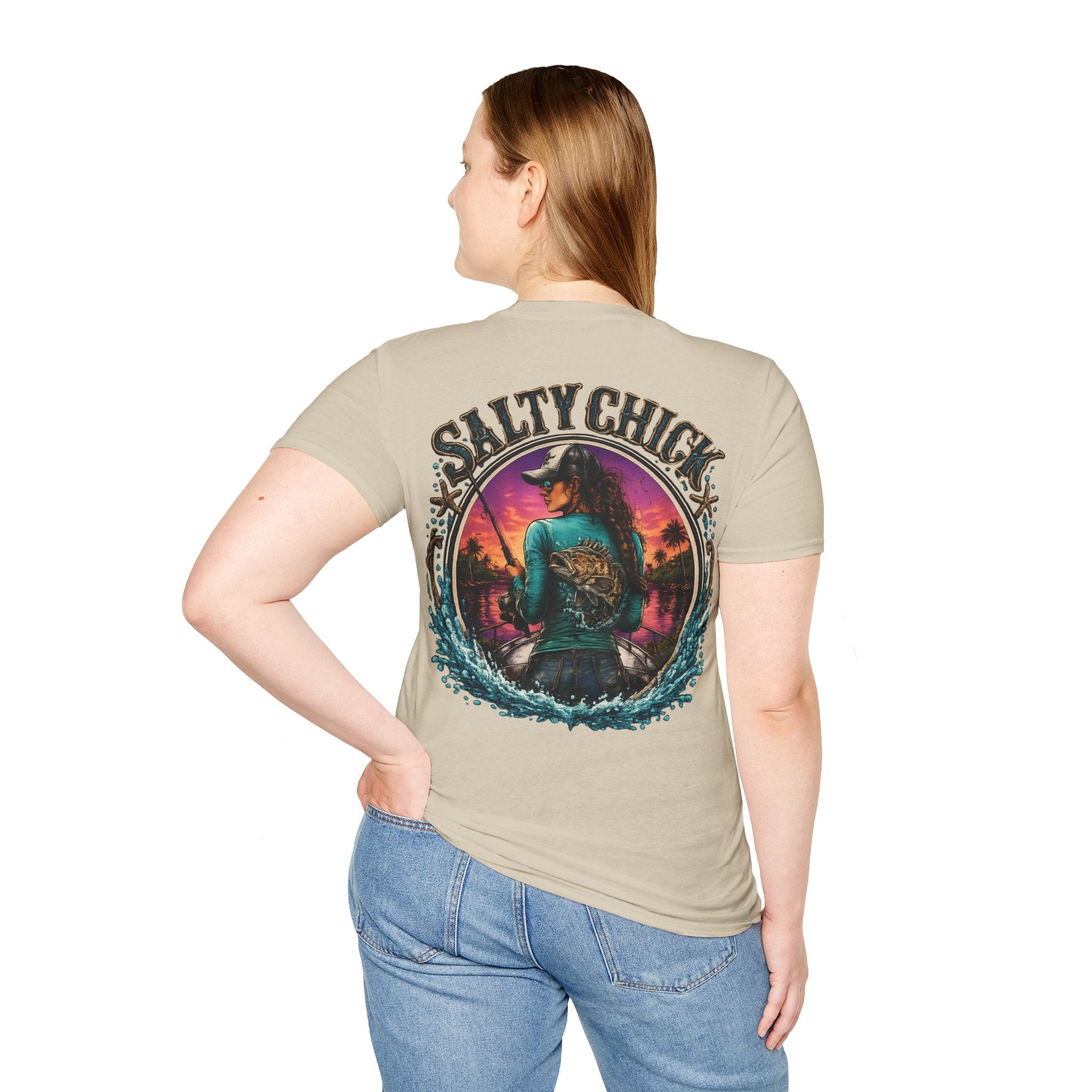 Salty Chick Cast All Day Cotton Tee