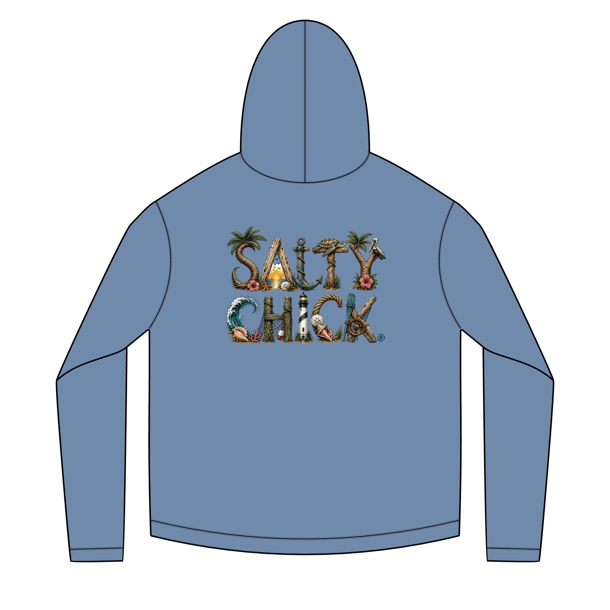 Solar Hoodie Long Sleeve-unique lettering