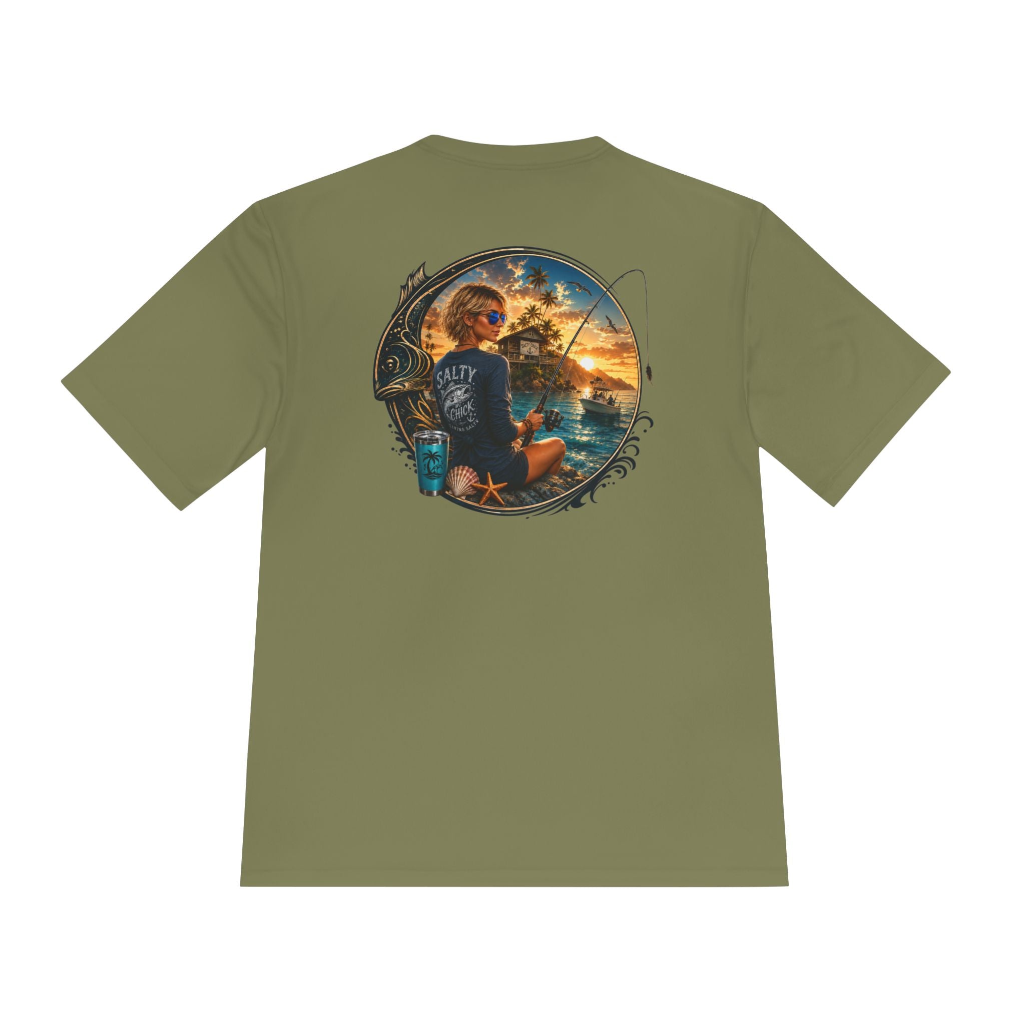 Unisex Moisture Wicking fishing Tee