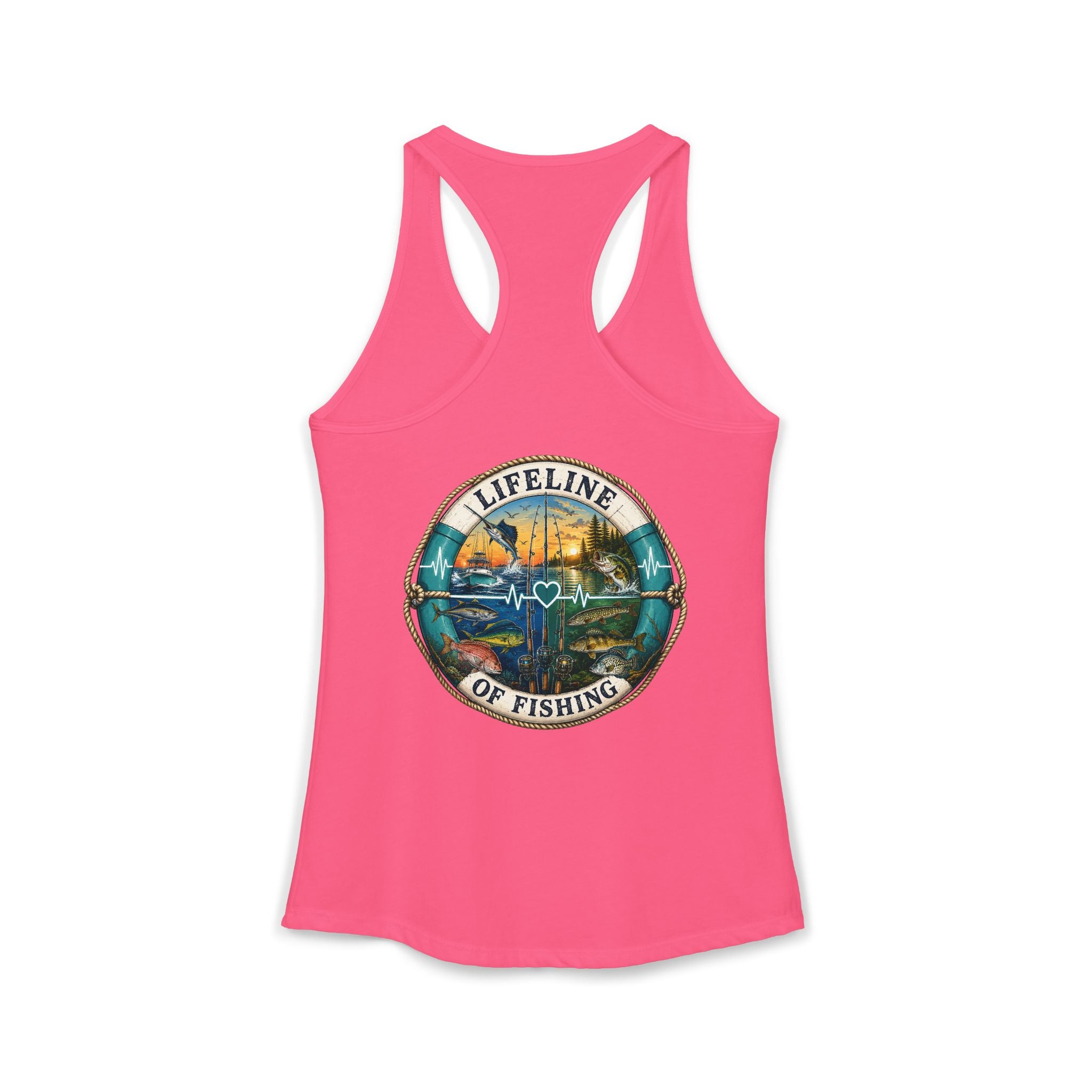 Performance Racerback Tank-Lifeline of fishing