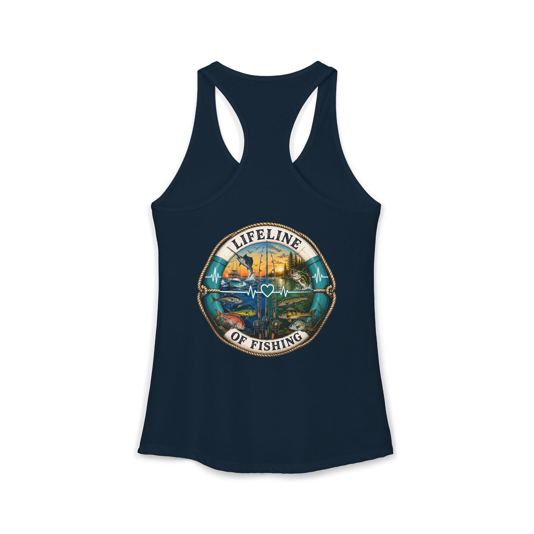 Performance Racerback Tank-Lifeline of fishing