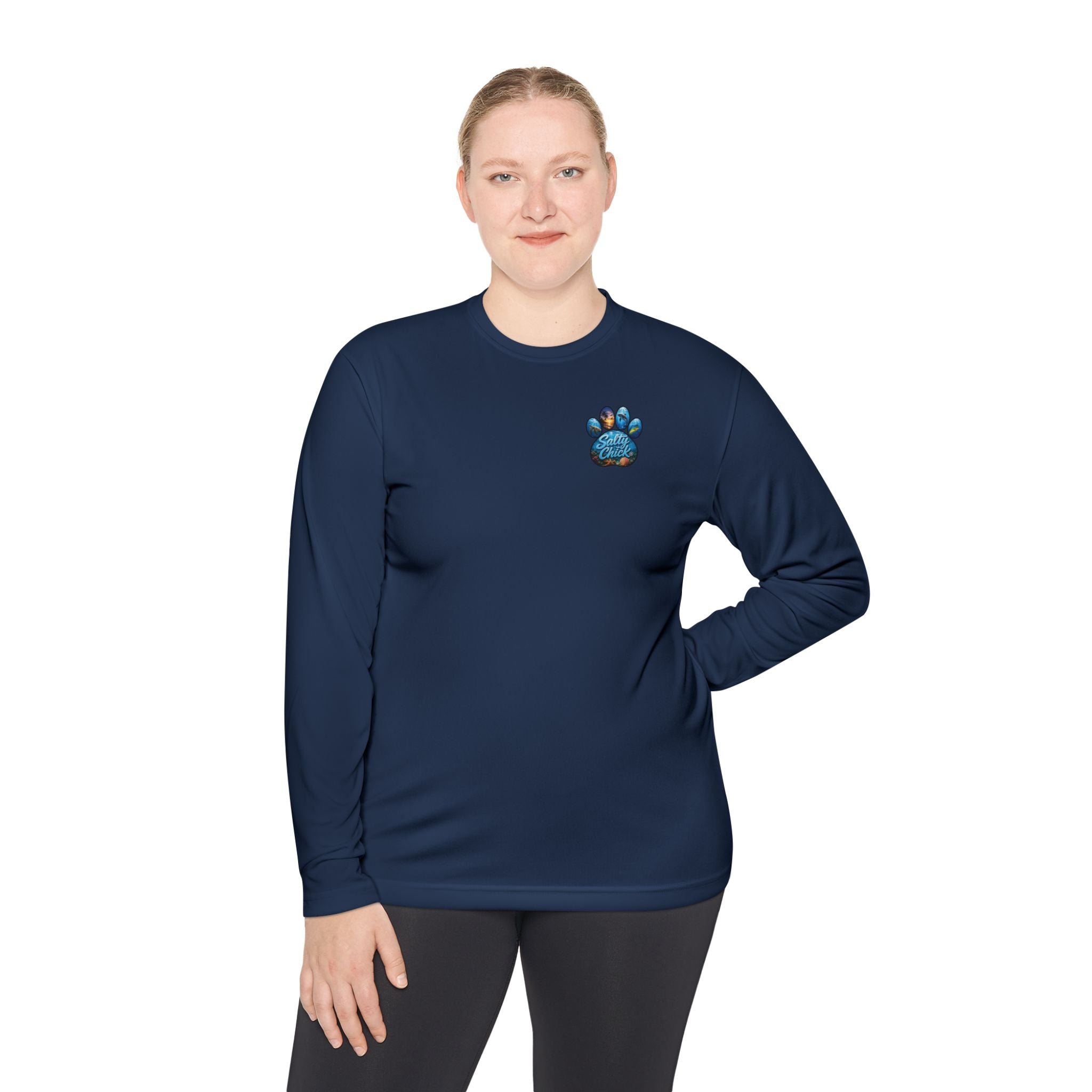 Unisex Moisture Wicking Long Sleeve- Paw me to the Ocean