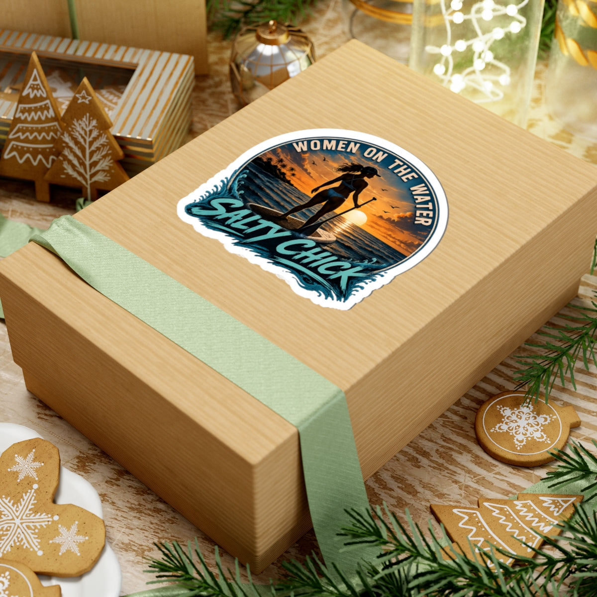 Cut Stick Sticker — Paddle boarding
