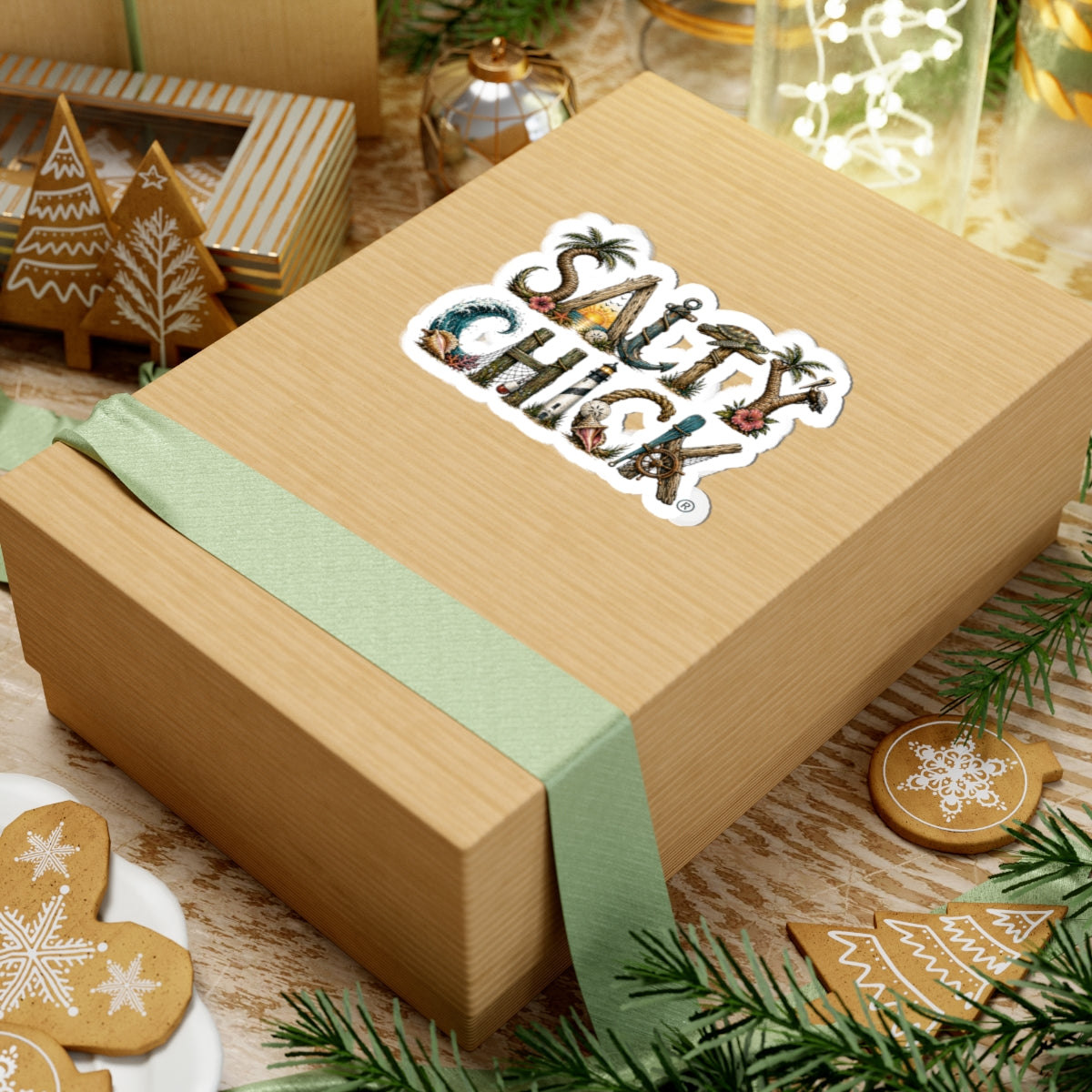 Cut Stick Sticker- unique Salty Chick lettering