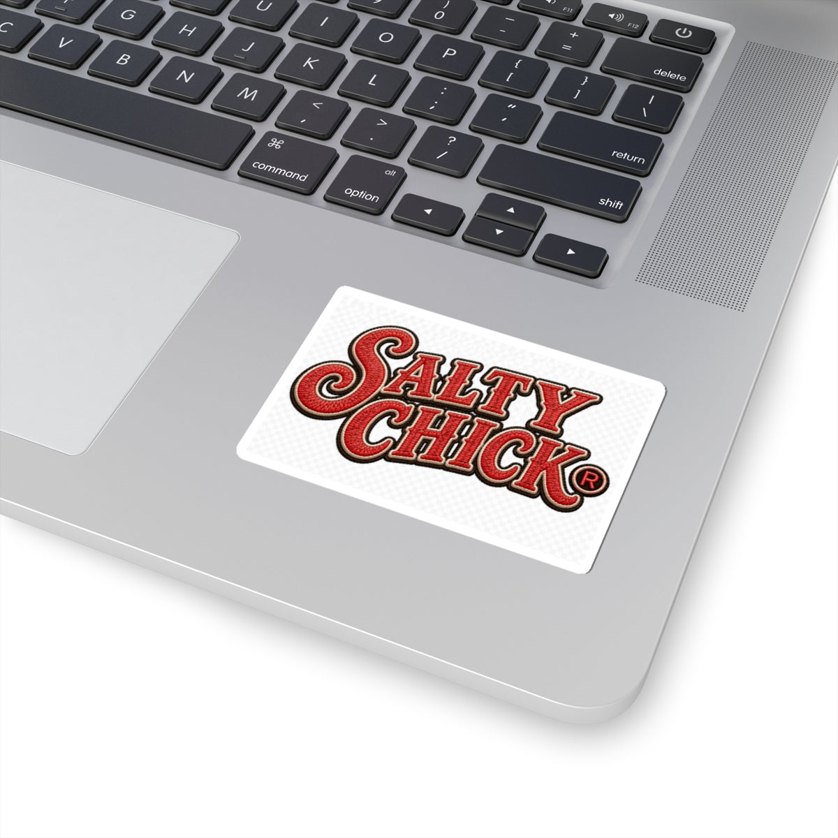Cut Stick Sticker- Red Salty Chick lettering