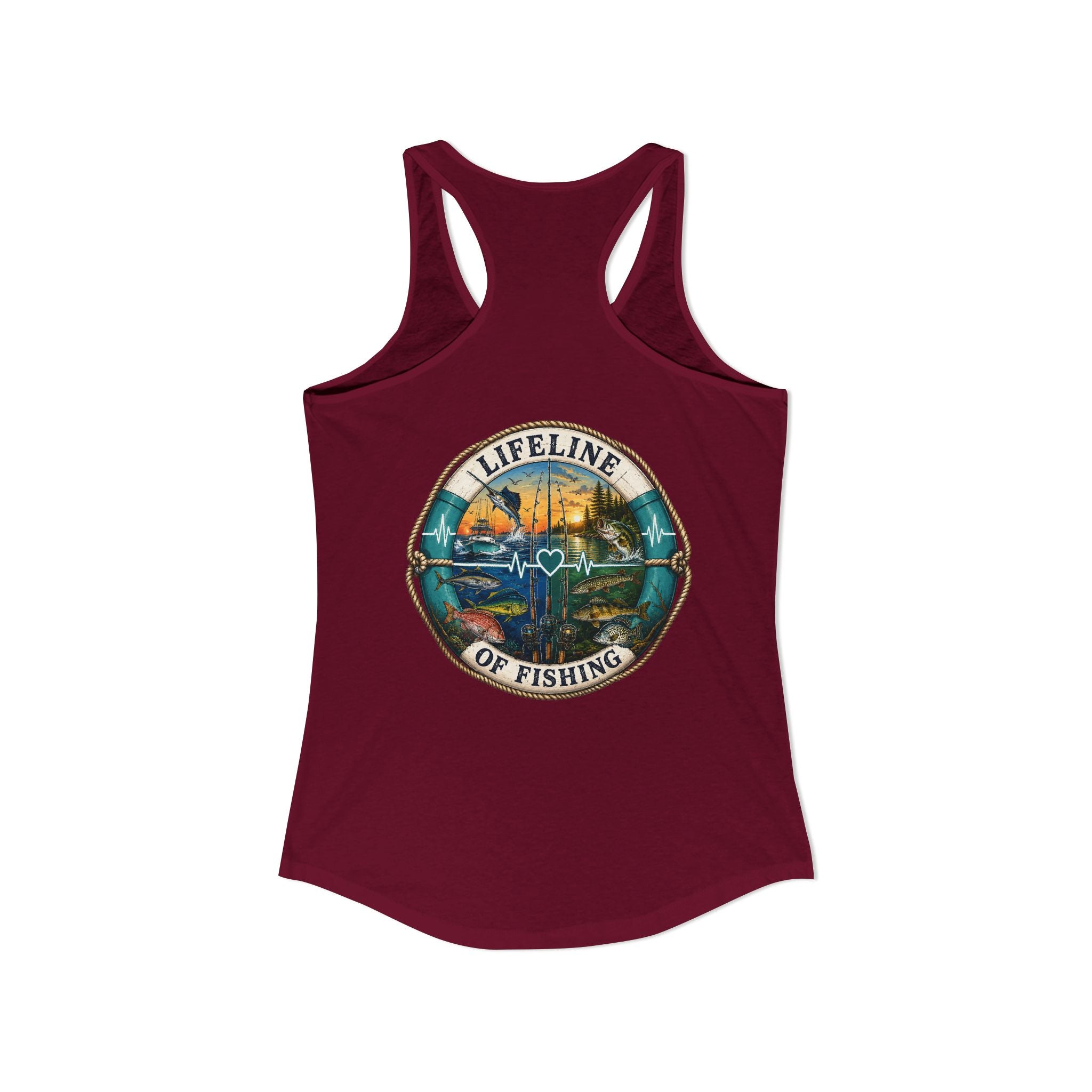 Performance Racerback Tank-Lifeline of fishing