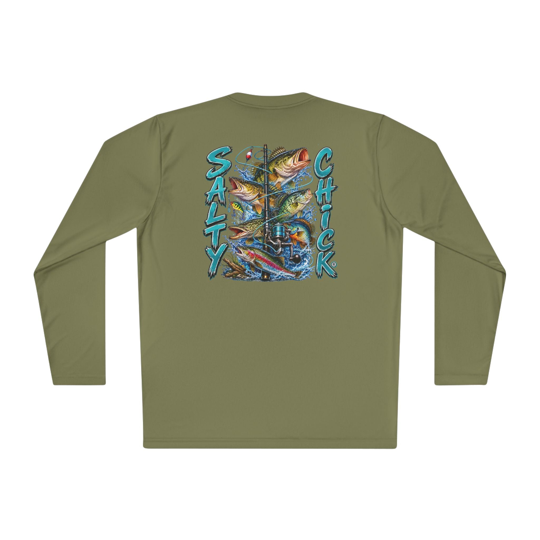 Unisex Moisture Wicking Long Sleeve- Freshwater fish