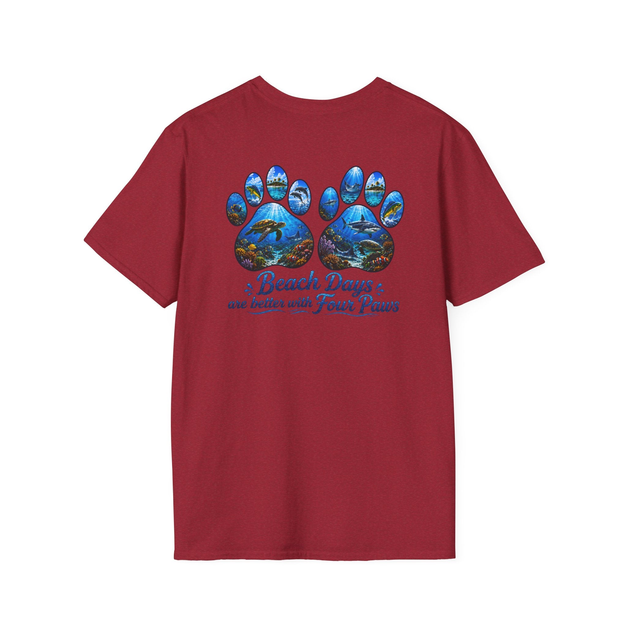 Cotton Tee- Beach days are better with four paws