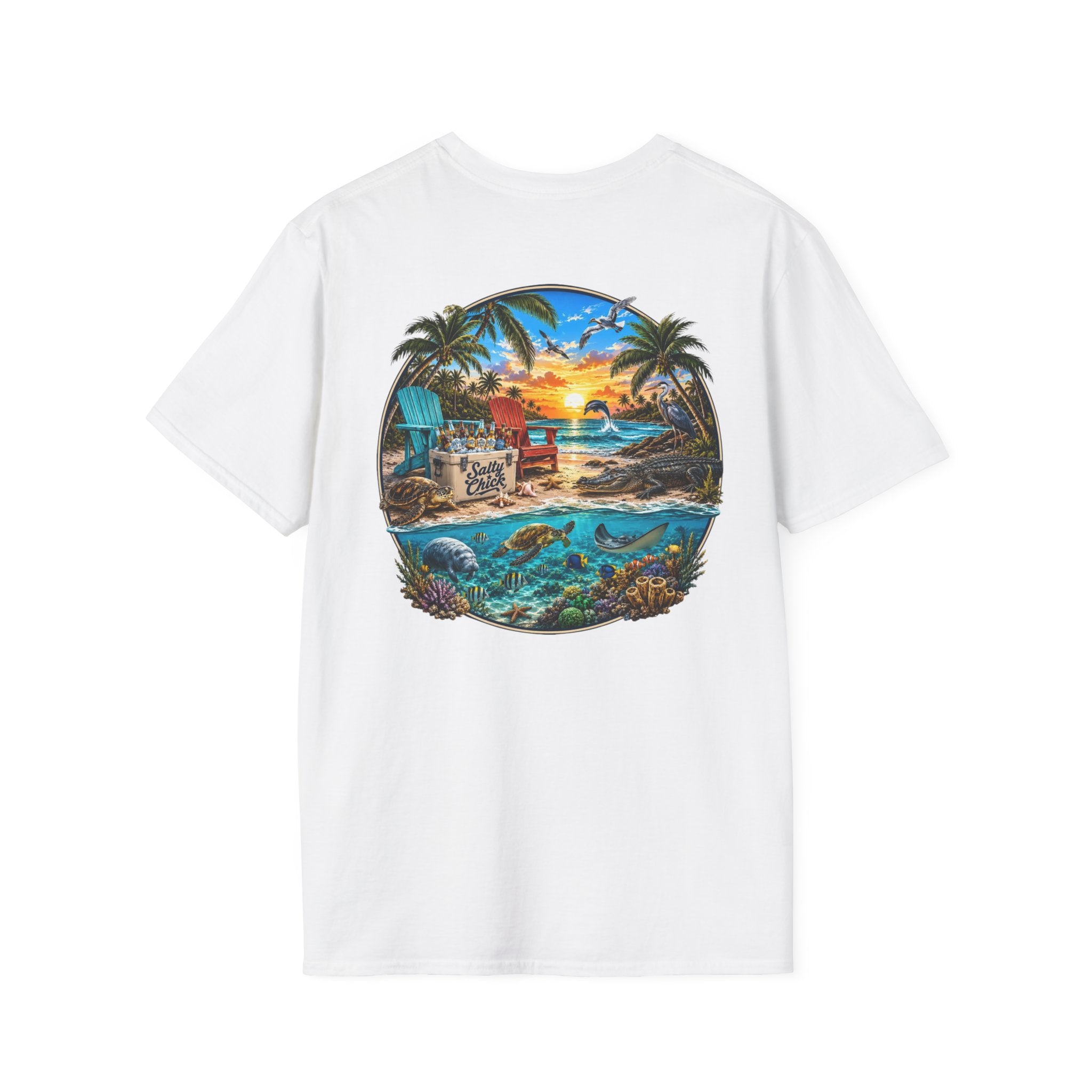Cotton Tee- Beach scene