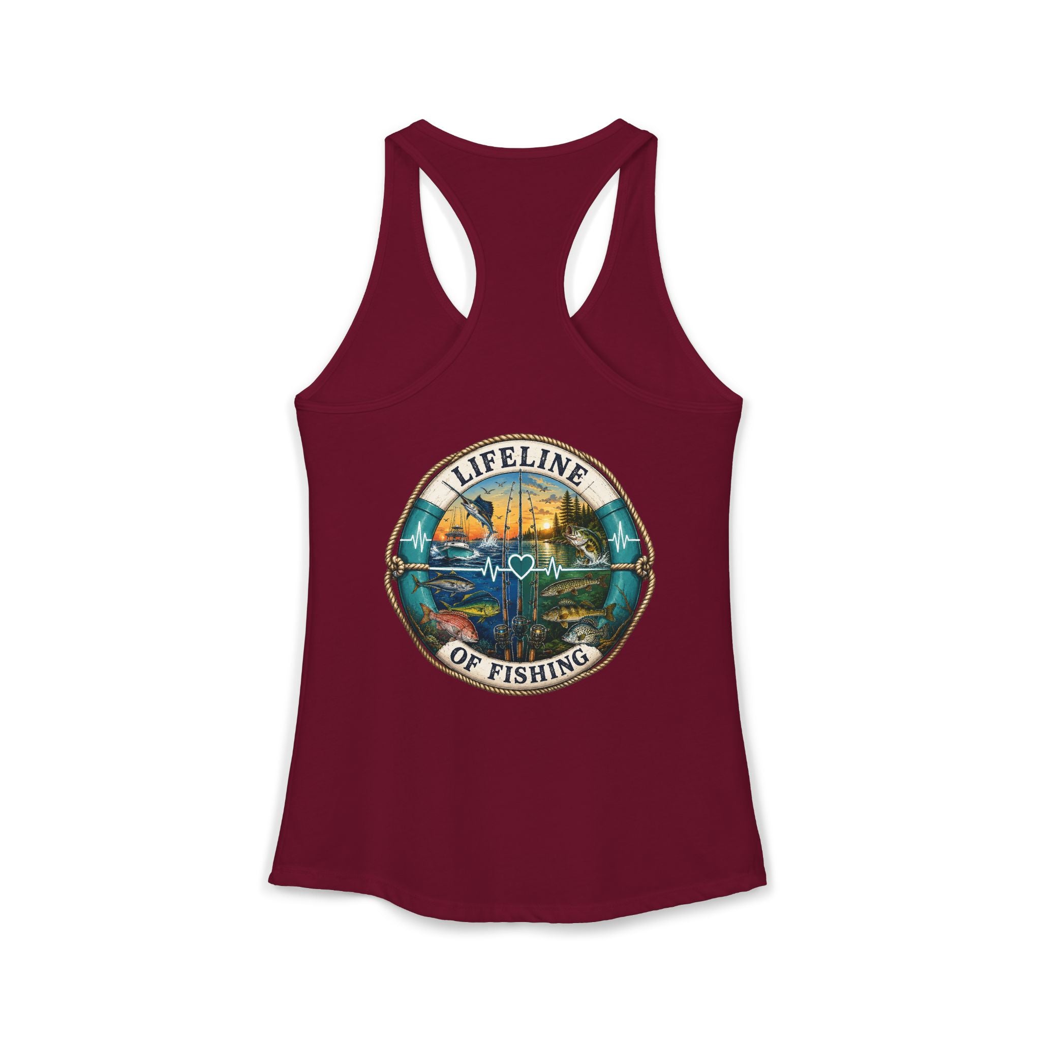 Performance Racerback Tank-Lifeline of fishing