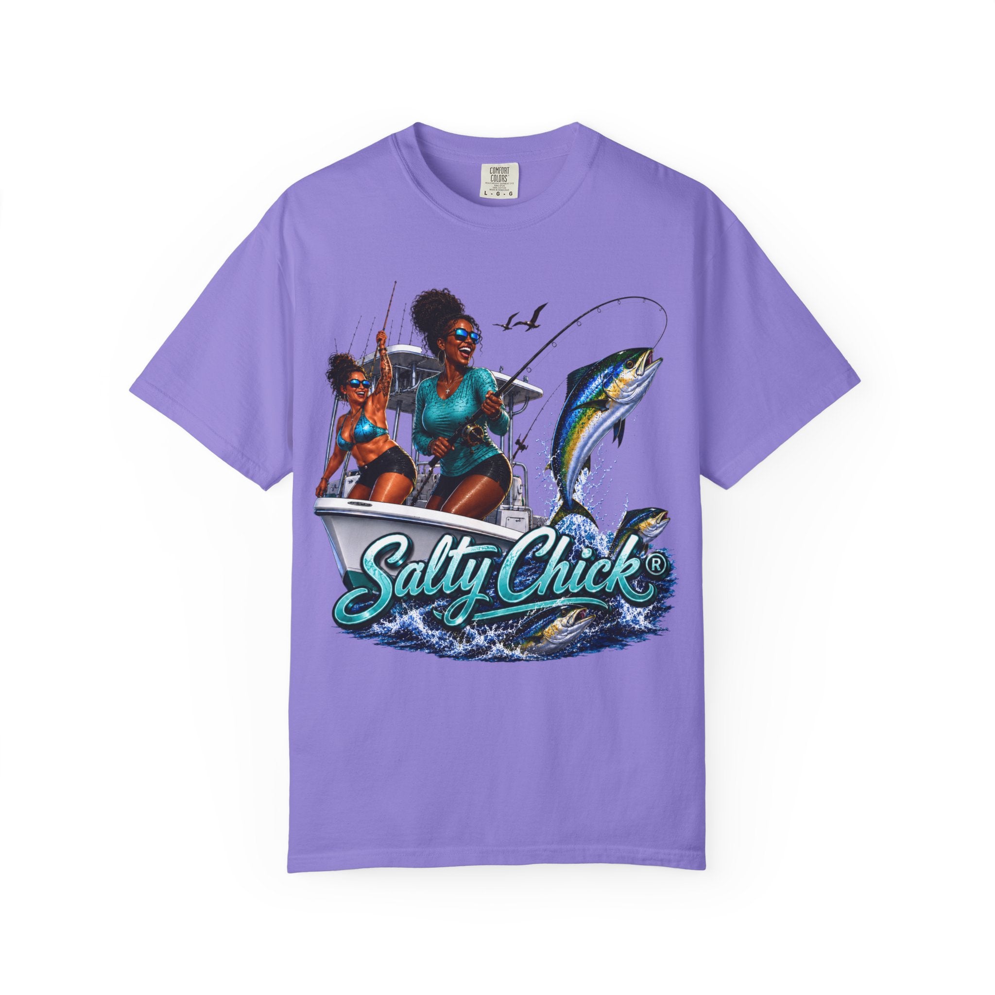 Salty Chick Sunset Ride Cotton Tee