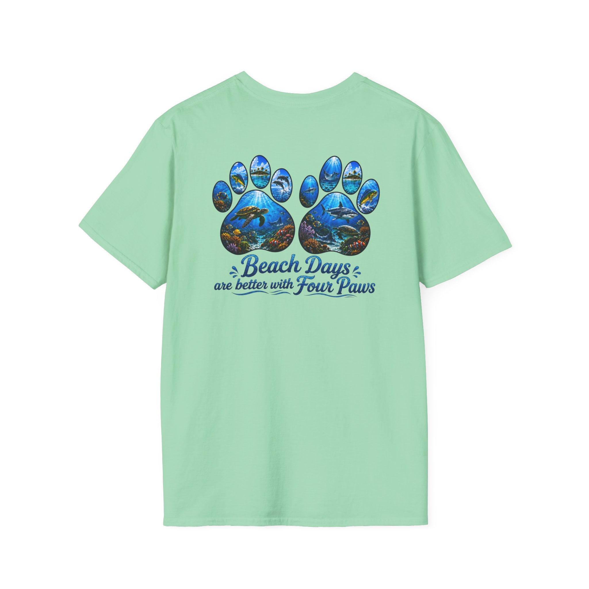 Cotton Tee- Beach days are better with four paws
