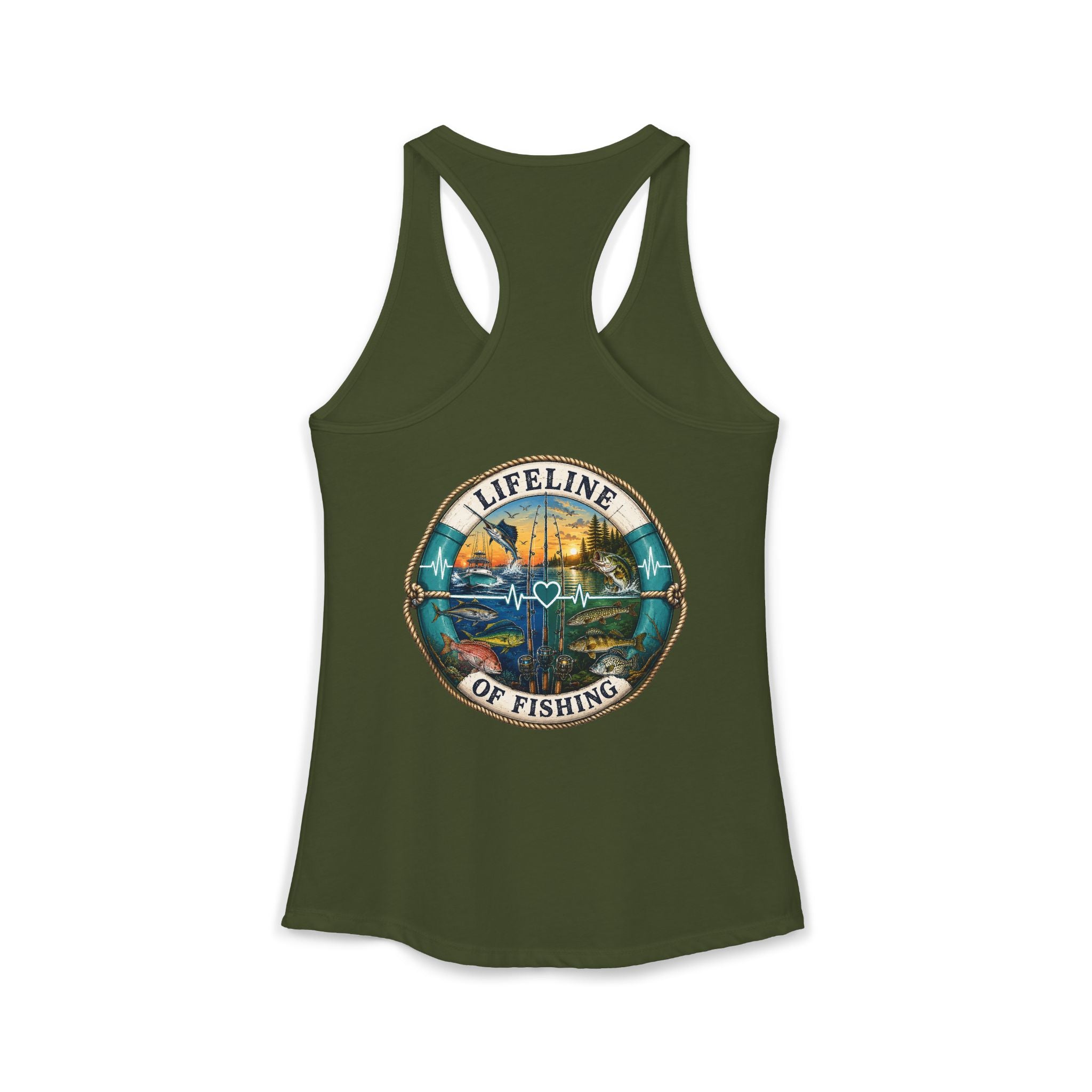 Performance Racerback Tank-Lifeline of fishing