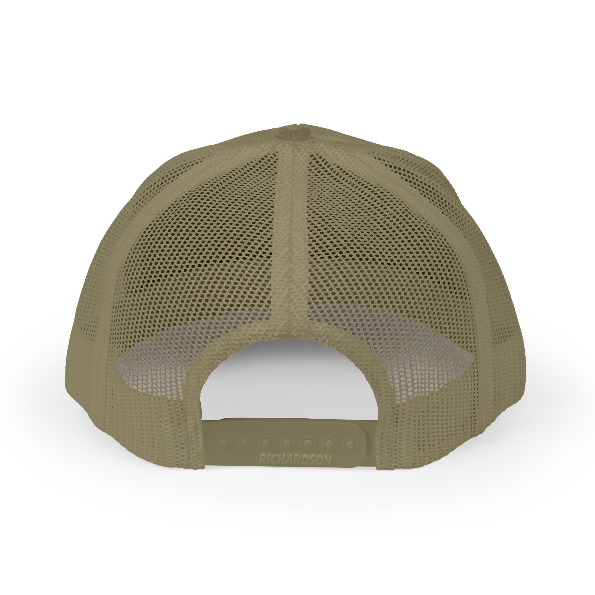 Trucker Snapback Hat-Salty Chick lettering with fishing rod