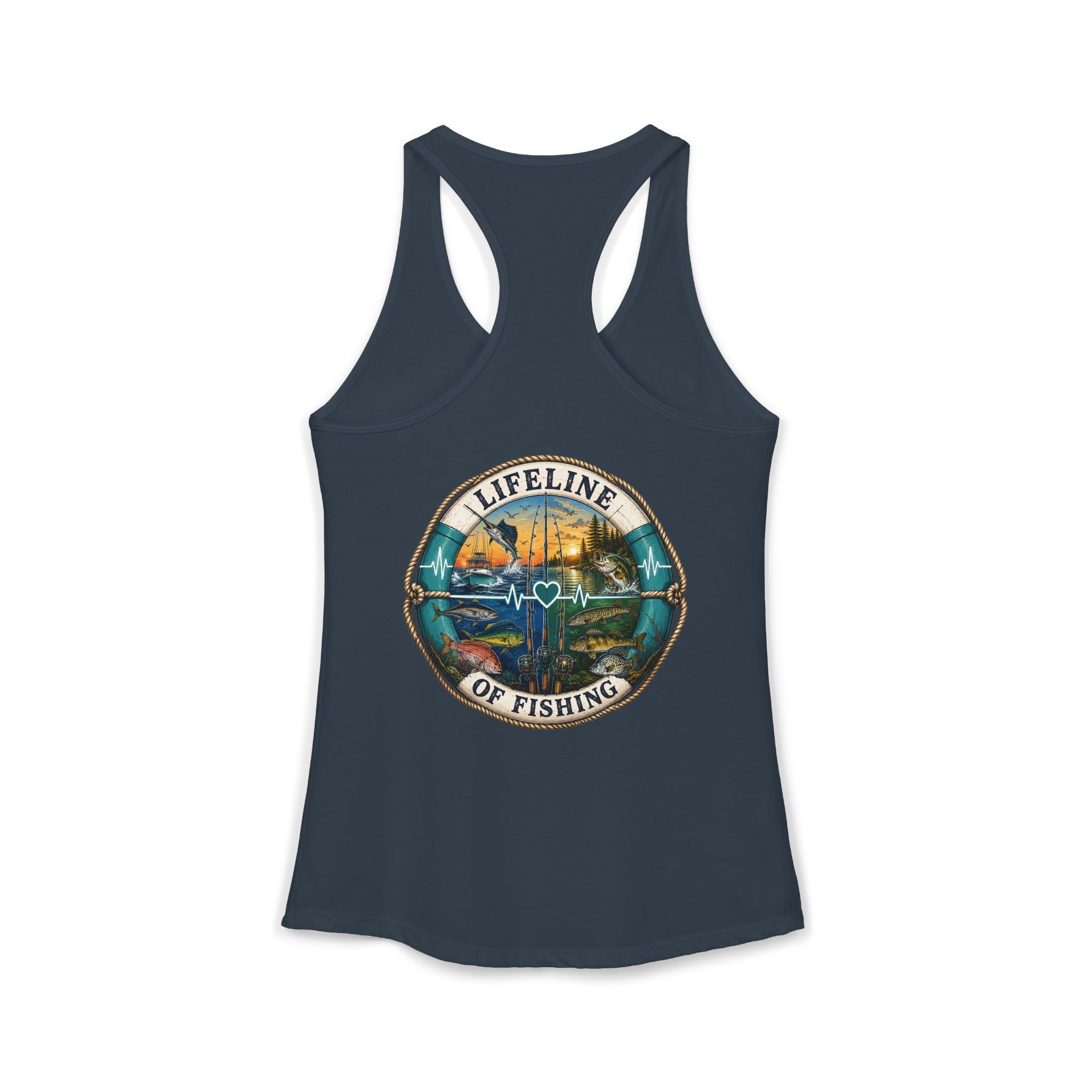 Performance Racerback Tank-Lifeline of fishing