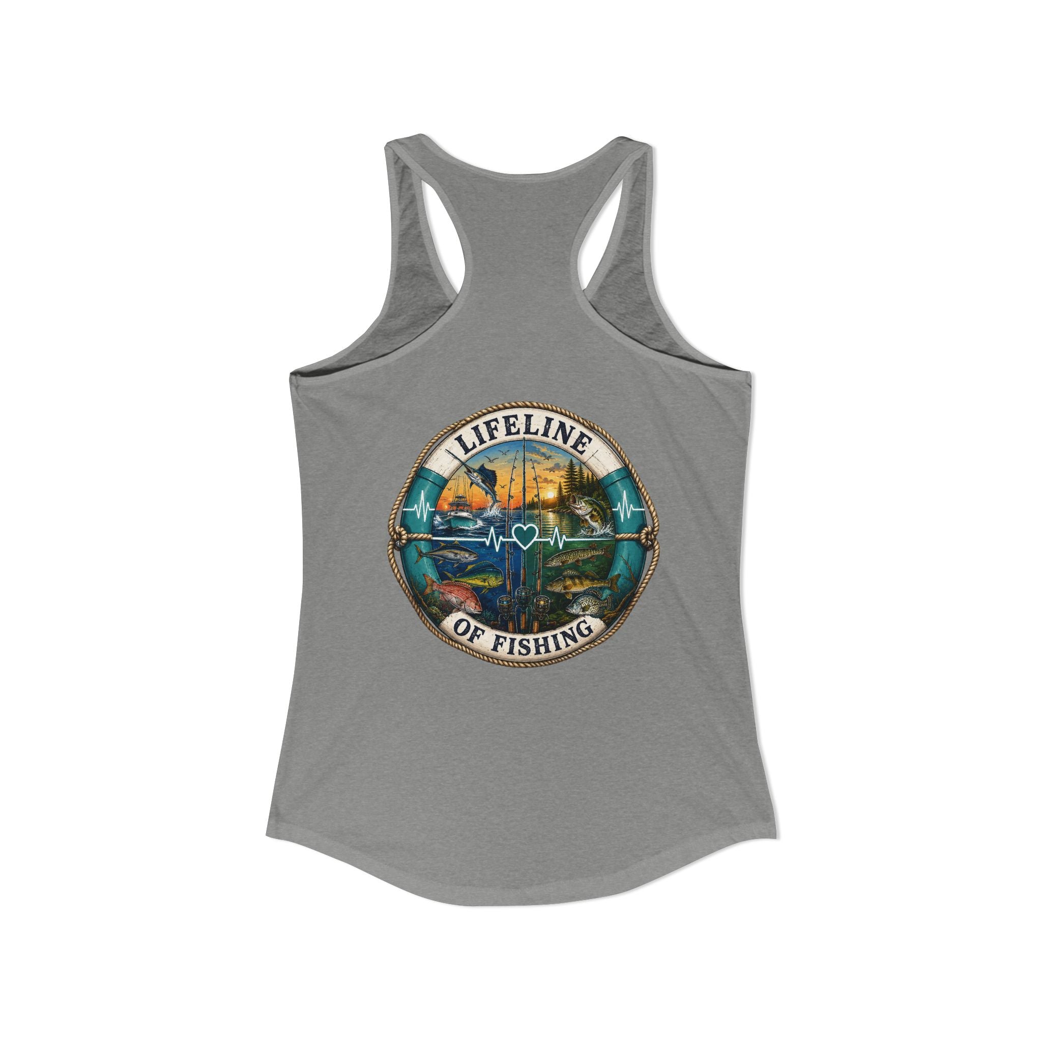 Performance Racerback Tank-Lifeline of fishing