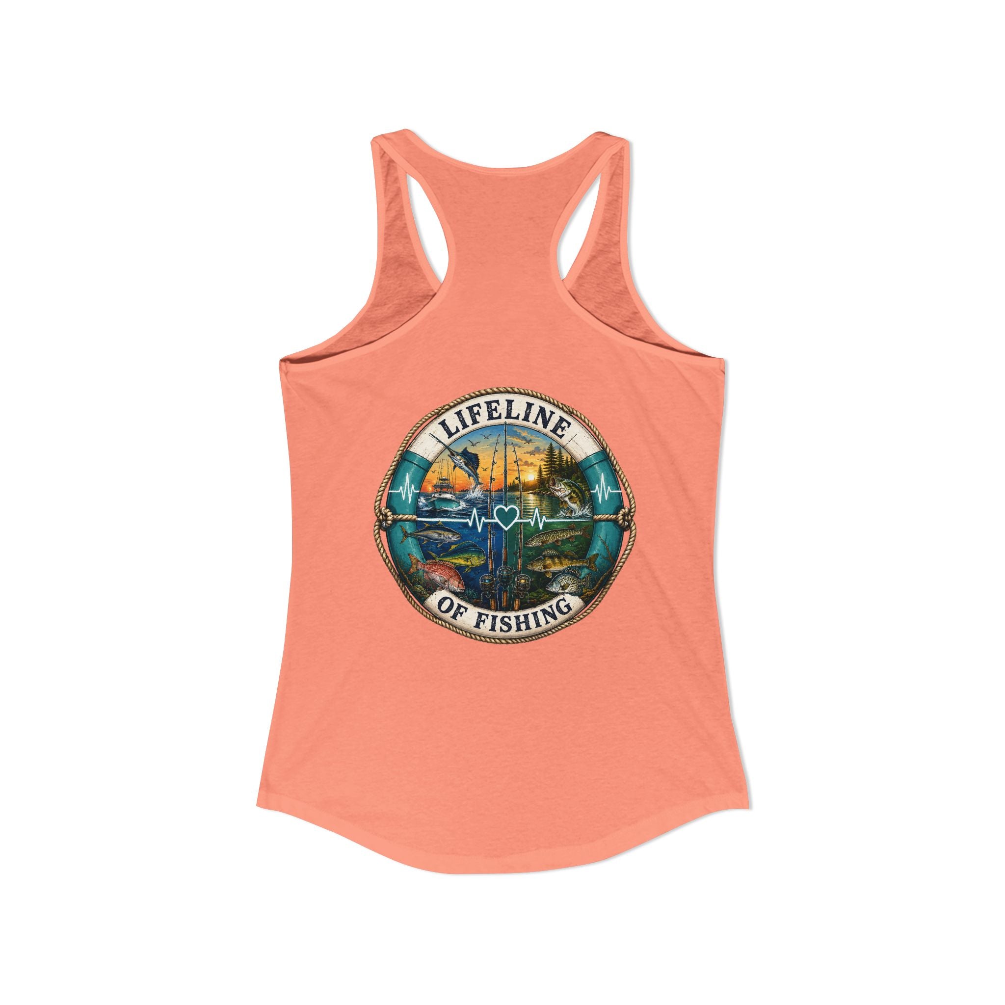 Performance Racerback Tank-Lifeline of fishing